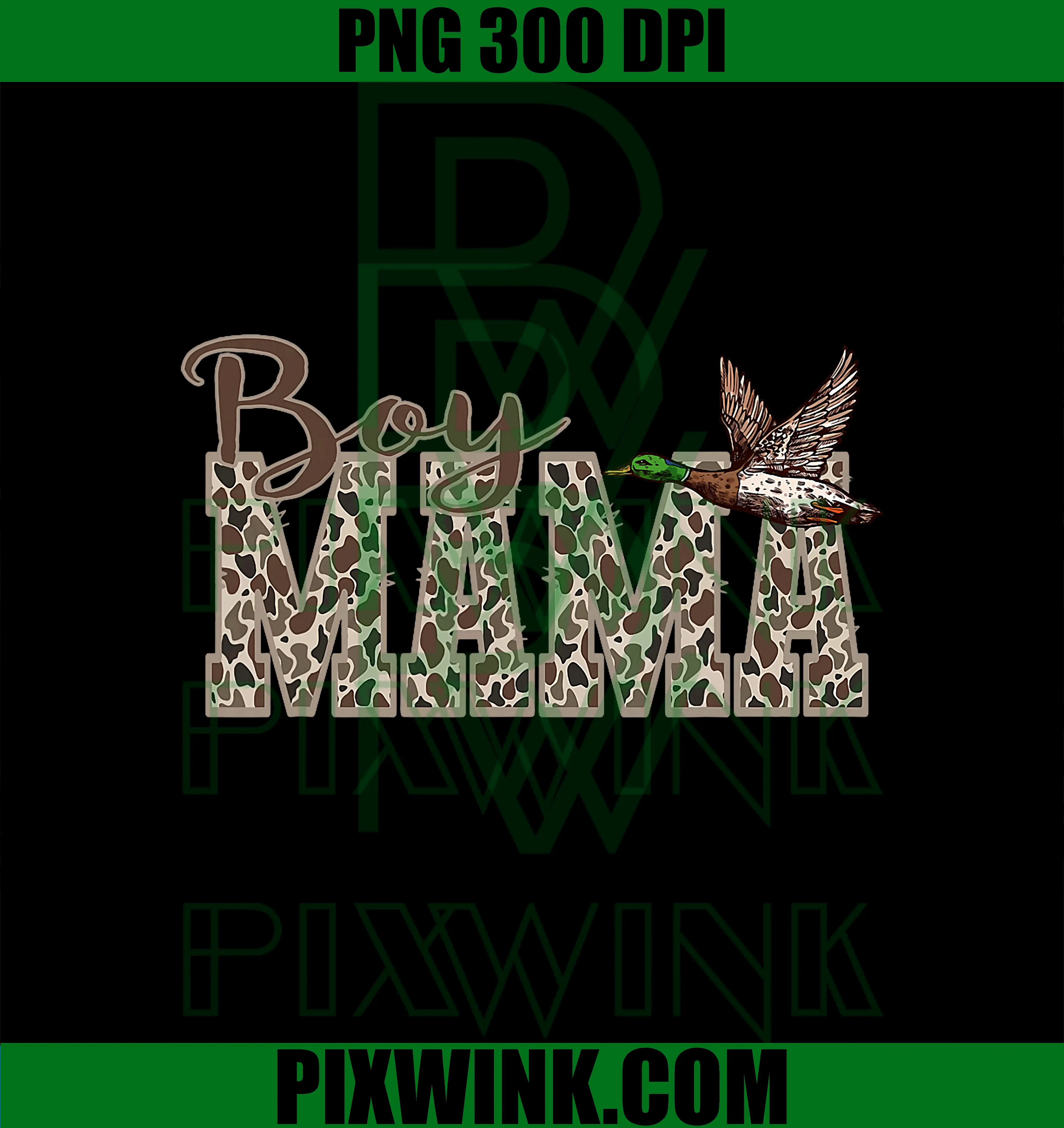 Boy Mama Camo Duck PNG, Camouflage Mothers Day PNG