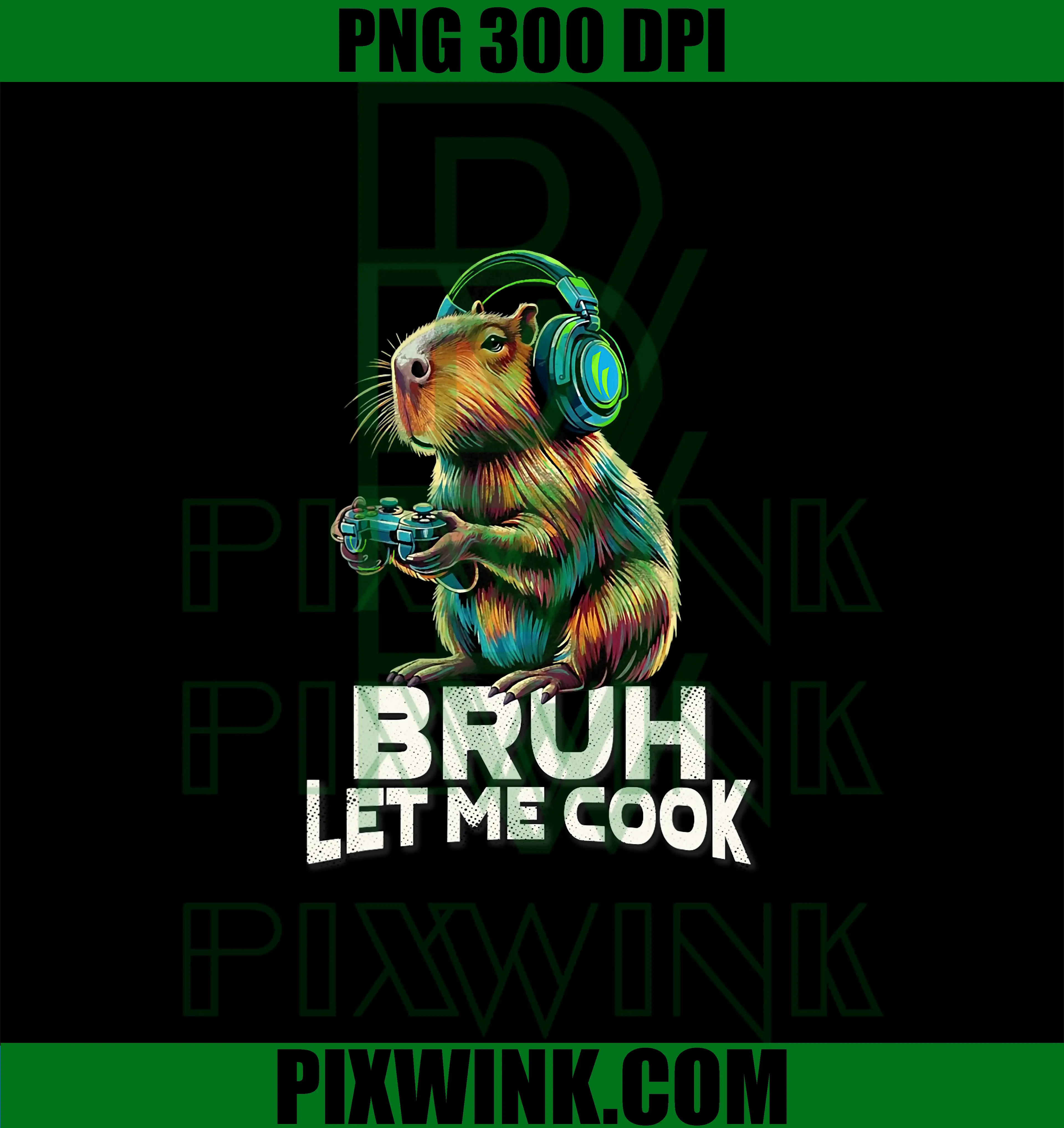 Bruh Let Me Cook PNG, Meme Lover Bruh Capybara PNG