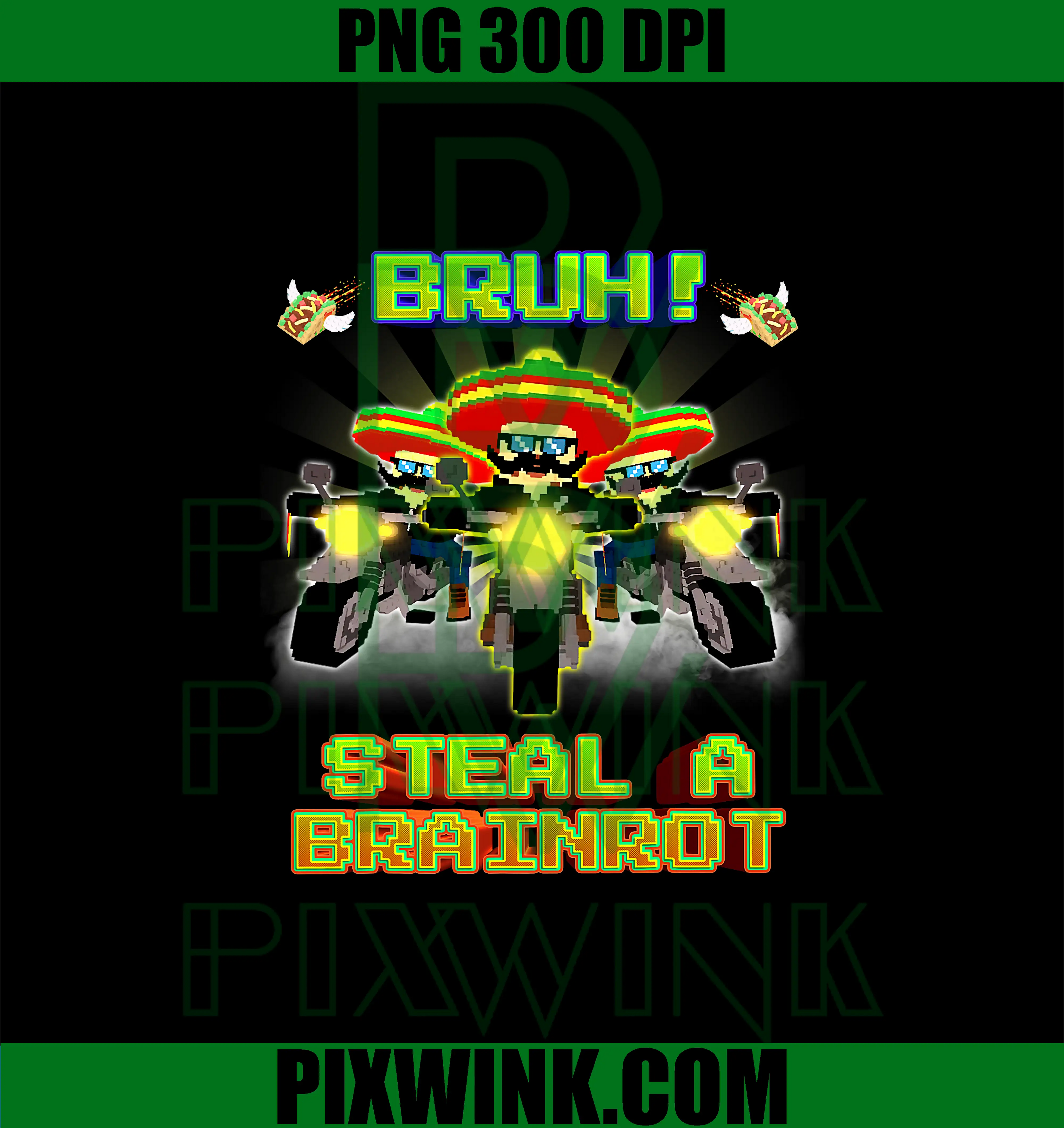Bruh Burrito Bandito PNG, Funny Brainrot PNG
