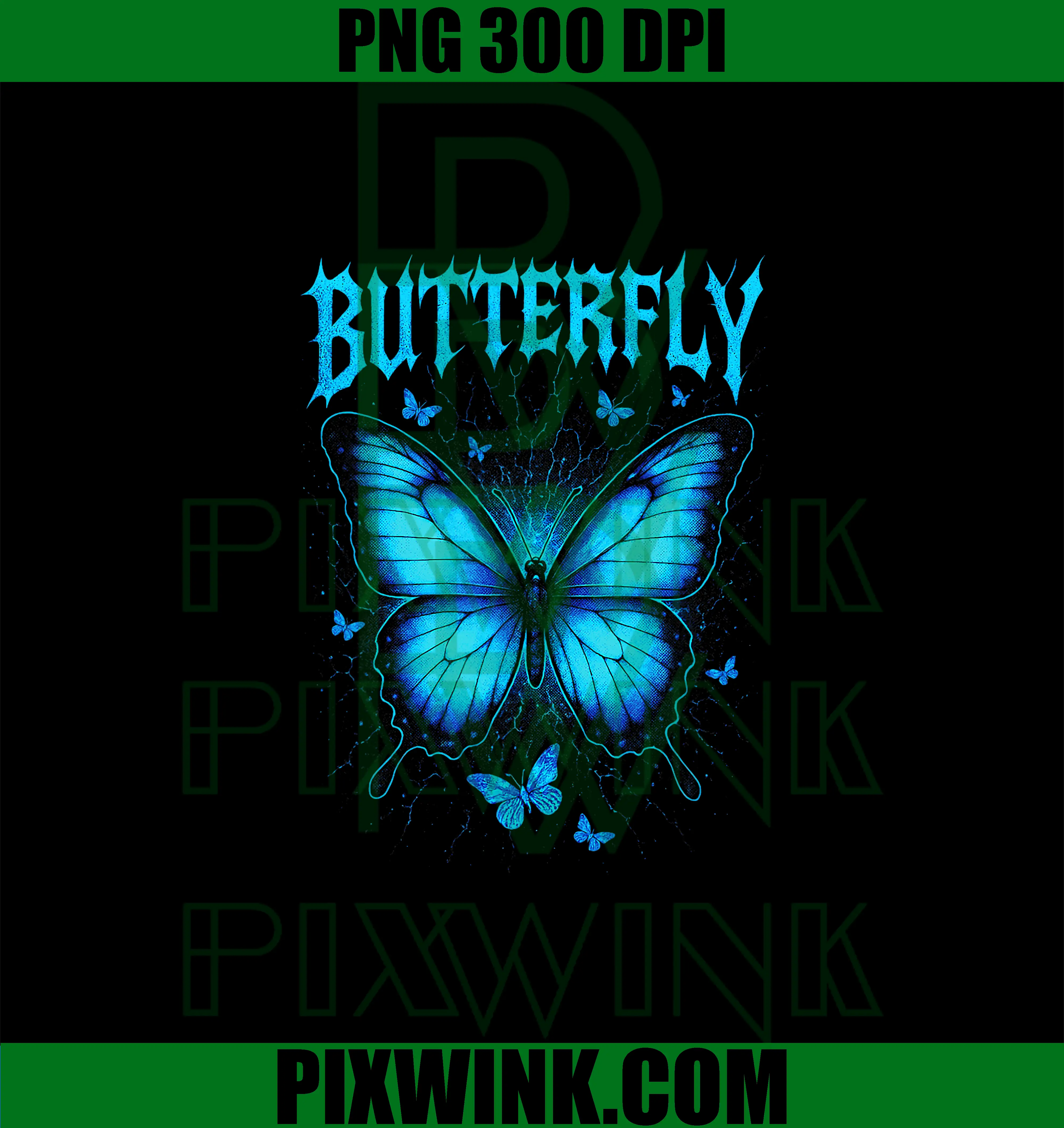 Butterfly Gothic PNG, Harajuku Punk Aesthetic PNG