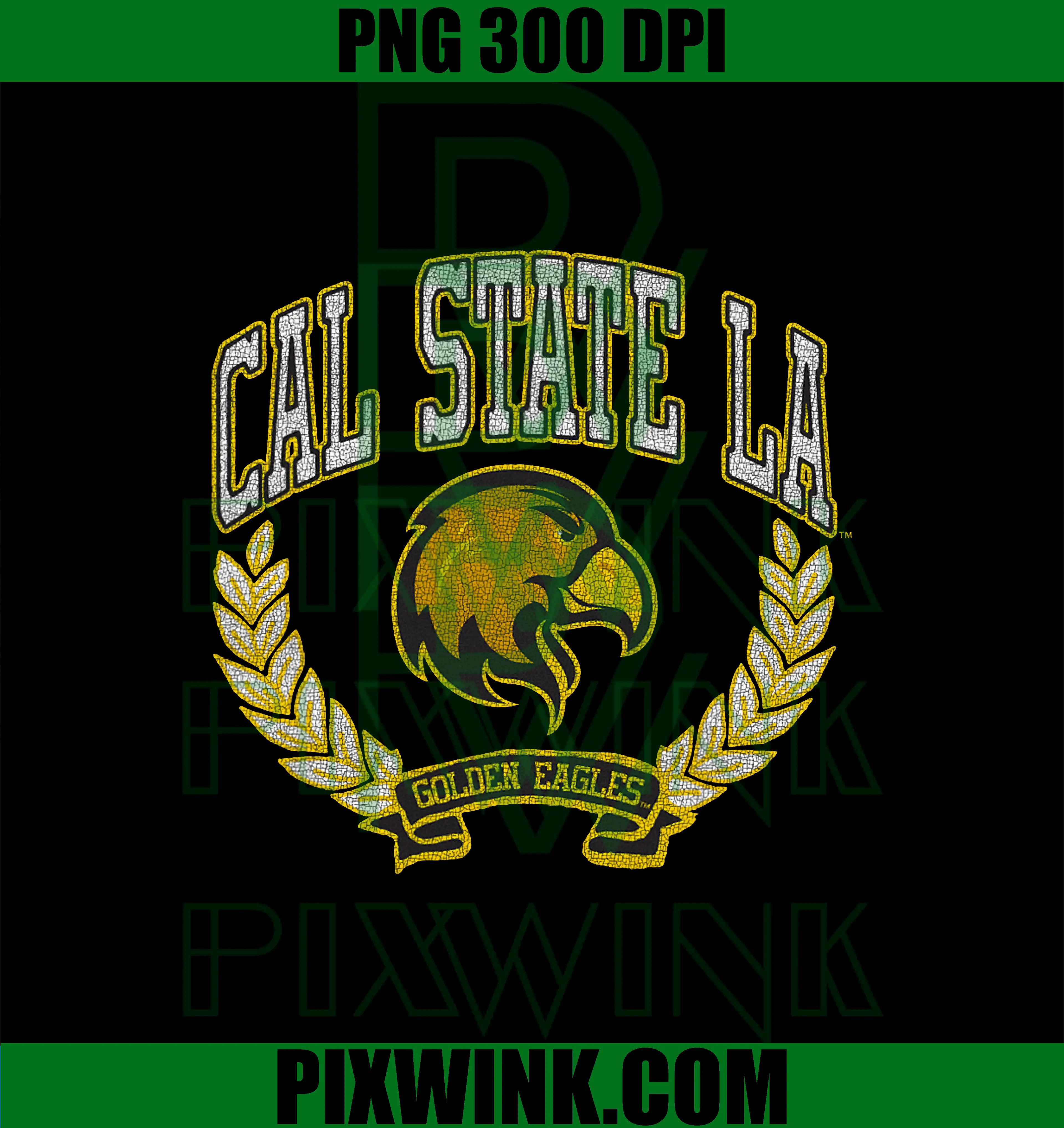 Cal State Los Angeles PNG, Golden Eagles Victory Vintage PNG