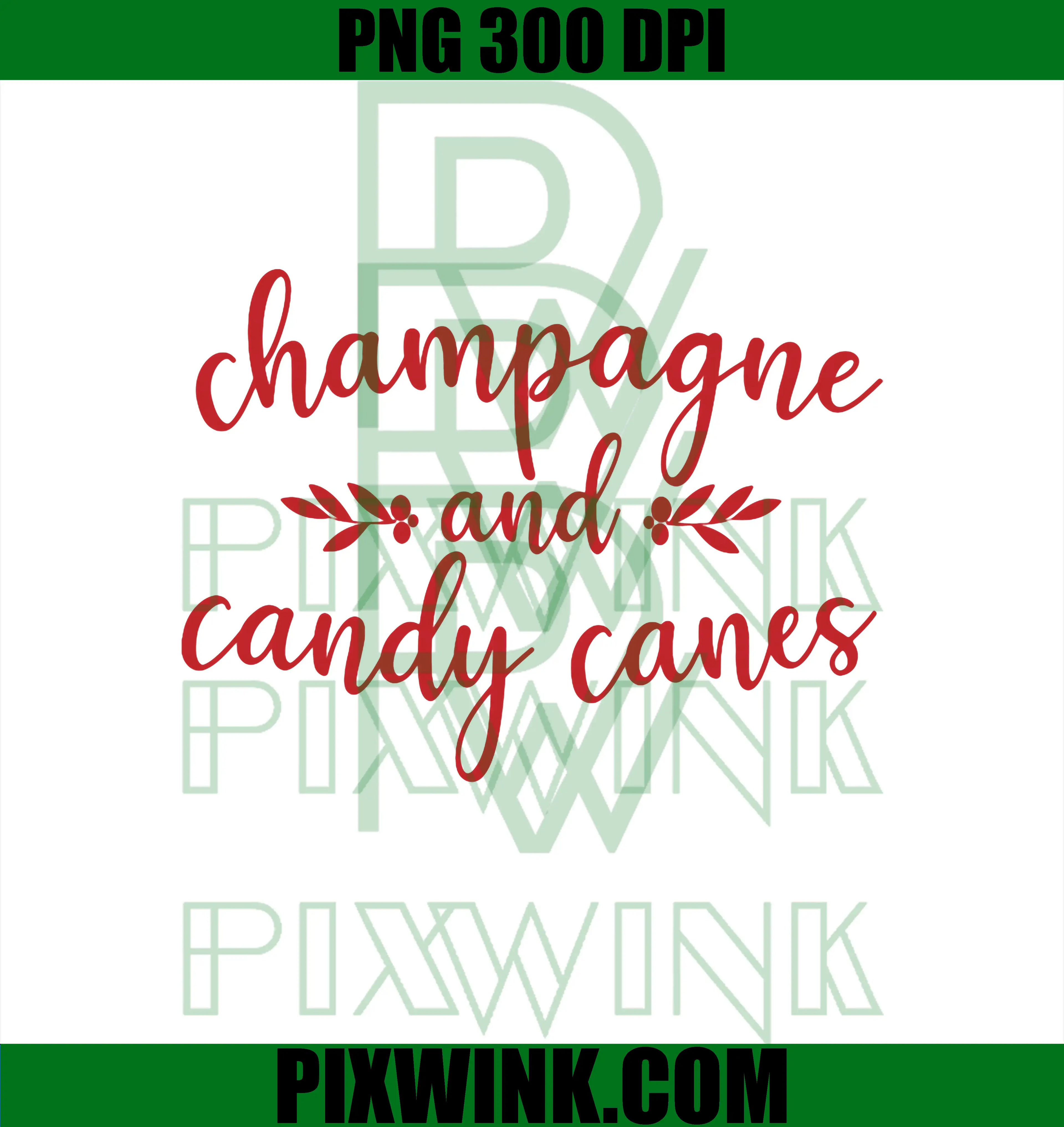Champagne And Candy Canes PNG, Cute Christmas Holiday Funny PNG