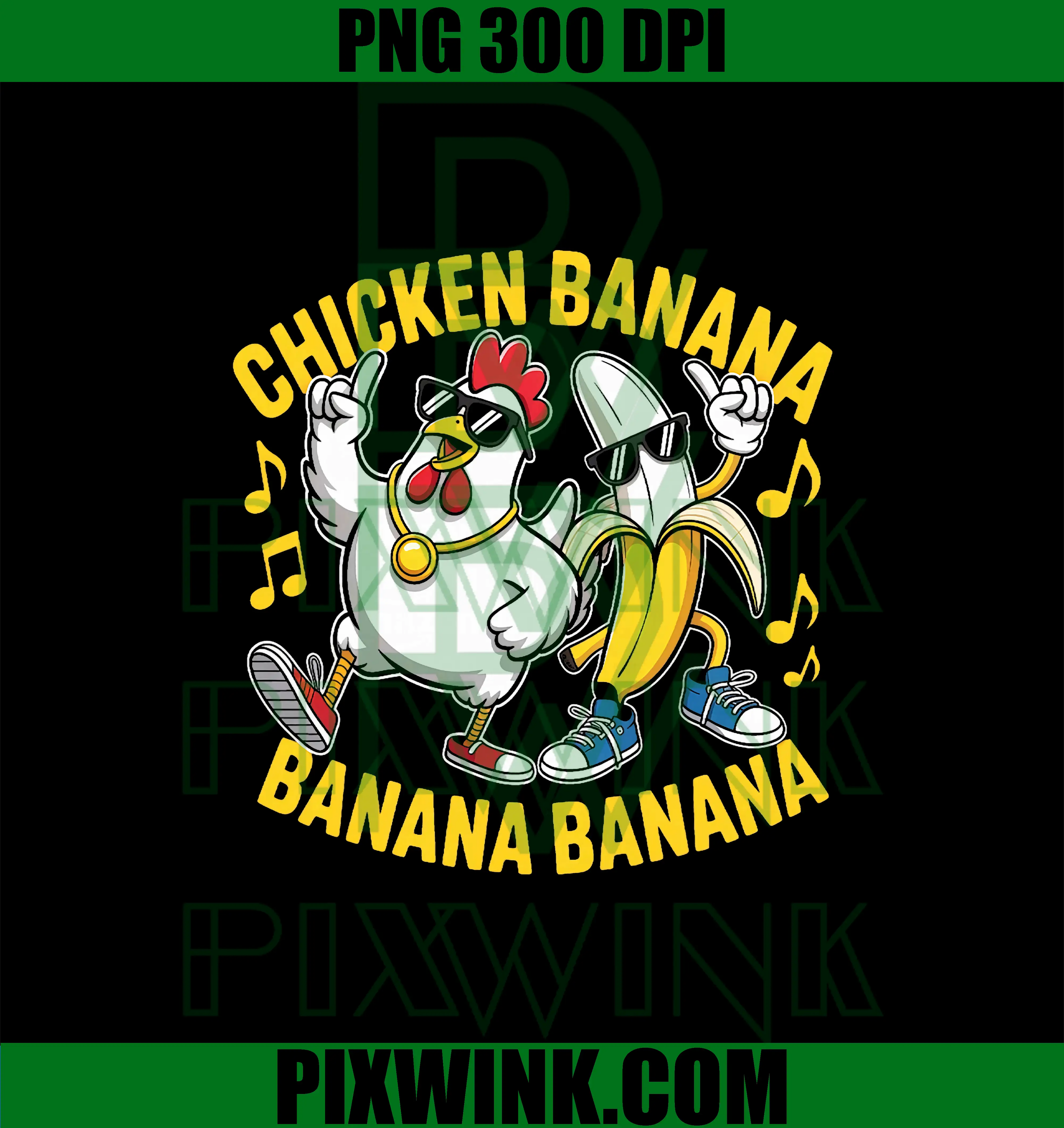 Chicken Banana Banana Banana PNG, Music Lover Musician PNG