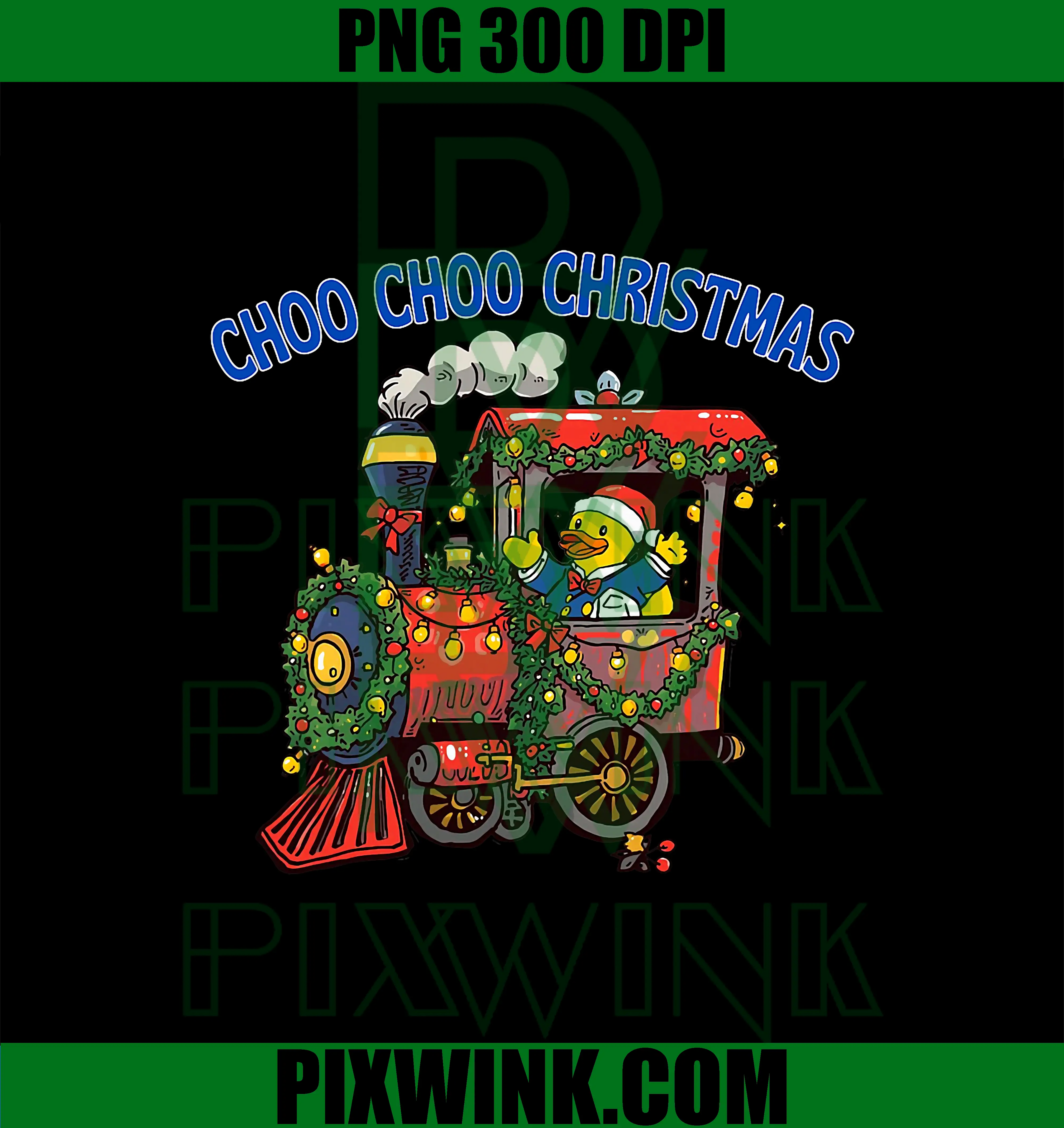 Choo Choo Christmas PNG, Cruise Duck Train Conductor Fun PNG