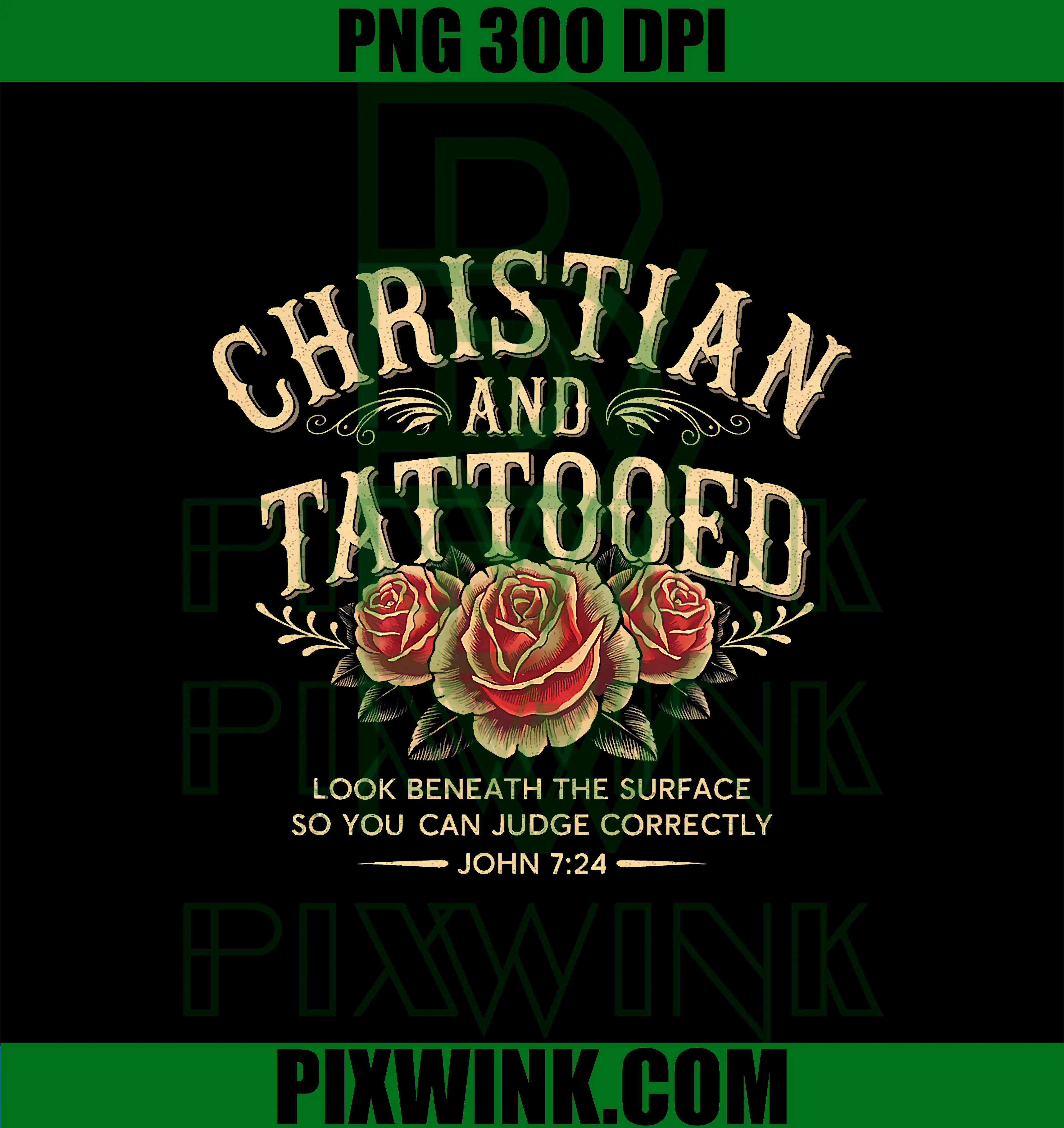Christian and Tattooed PNG, Roses Tattoo Jesus Christians PNG