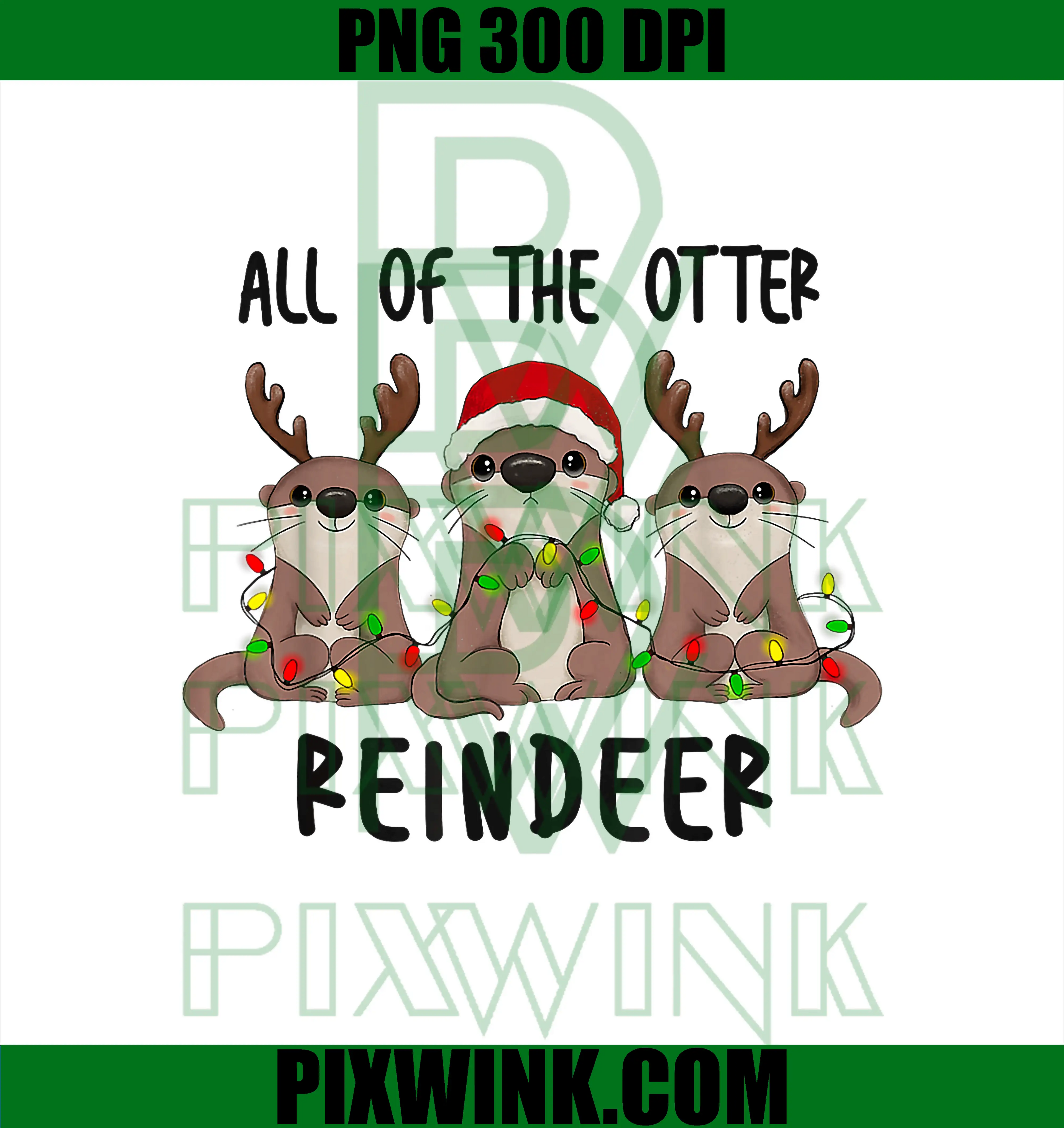 All of The Otter Reindeer PNG, Christmas PNG