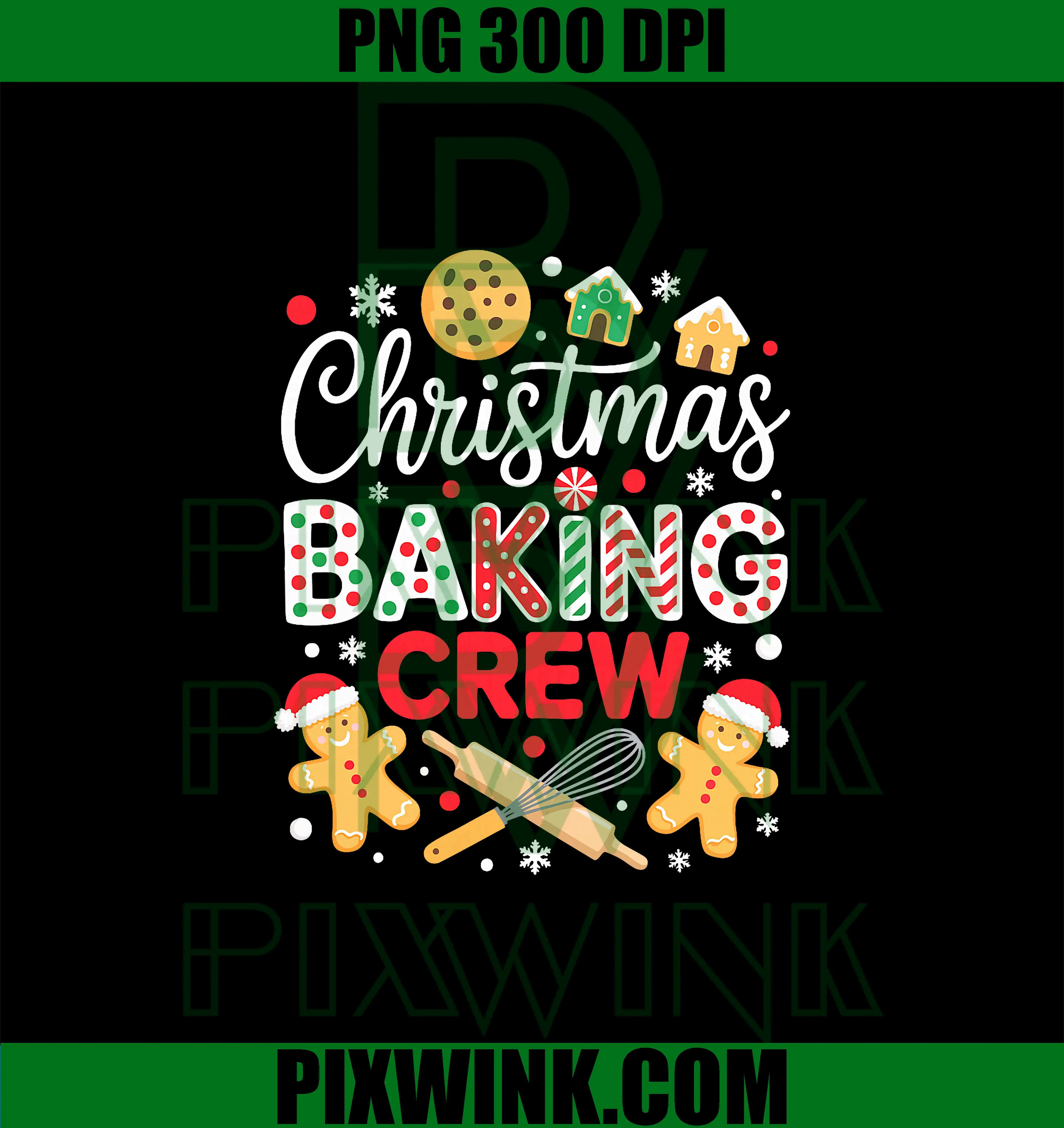Christmas Baking Crew PNG, Christmas Cookie PNG