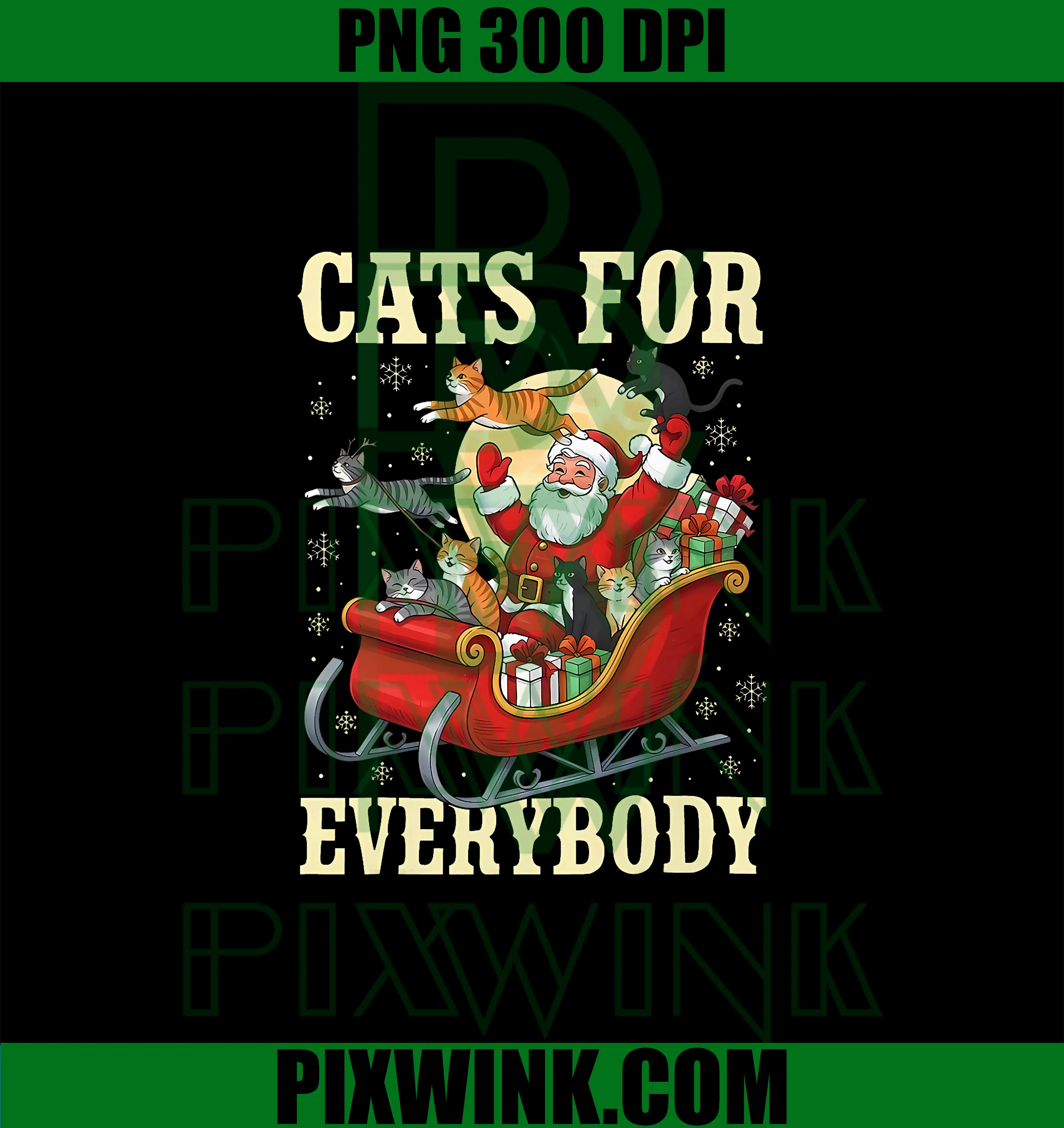 Christmas Cats For Everybody PNG, Santa Lover Holiday PNG