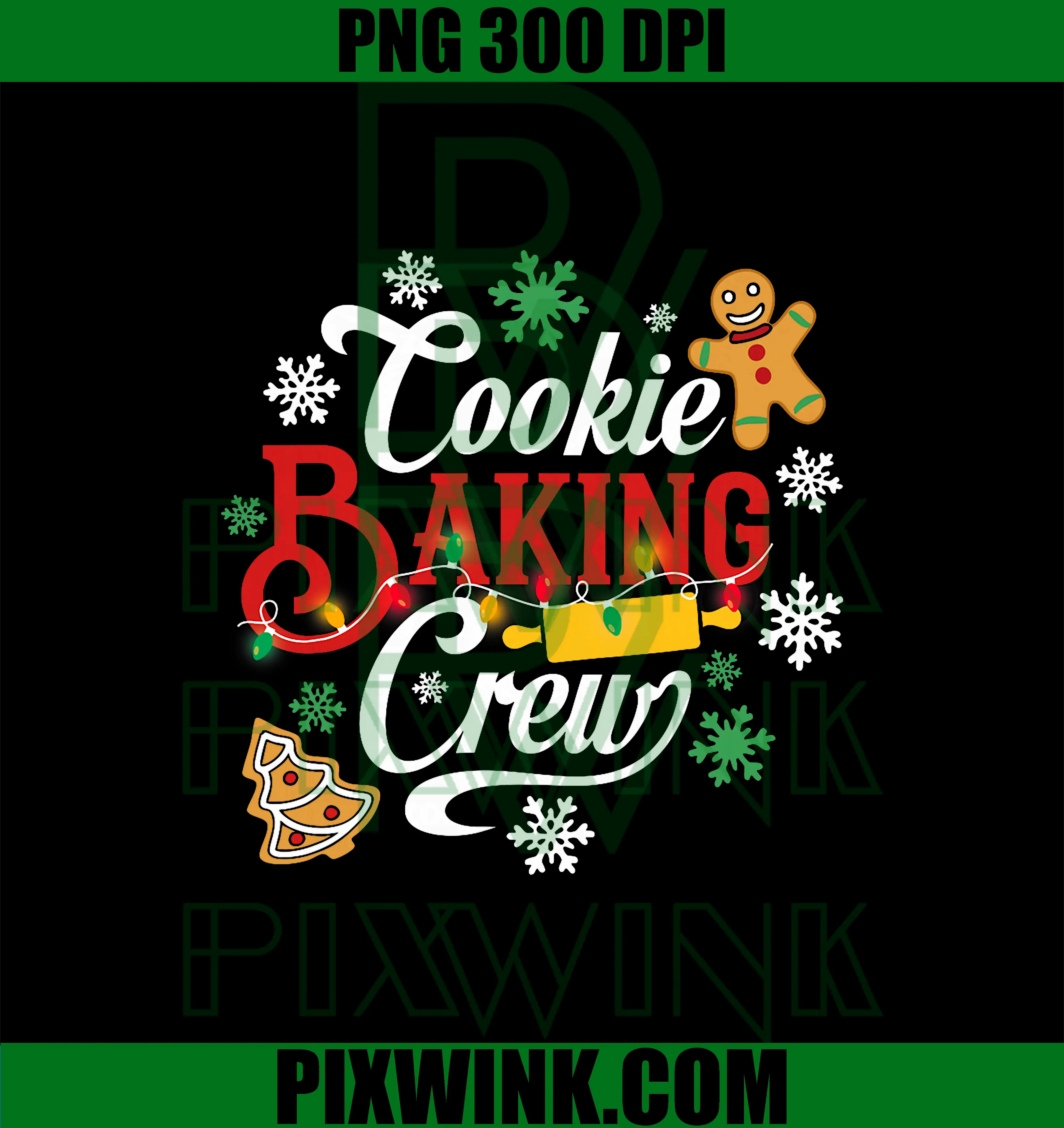 Christmas Cookie Baking Crew PNG, Family Baking Team Funny Cookie PNG