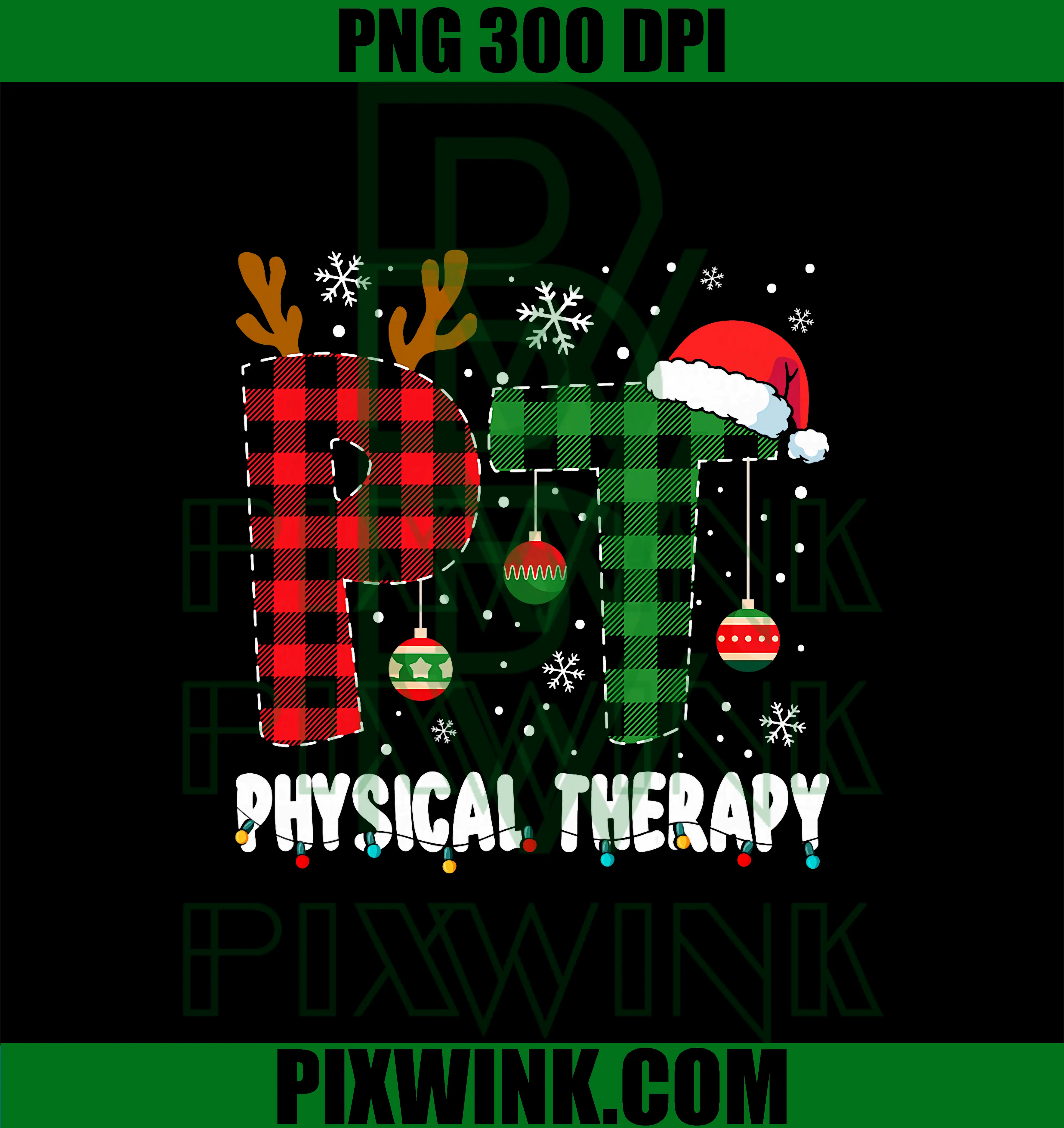 Christmas Physical Therapy PNG, Chrismas Funny PNG