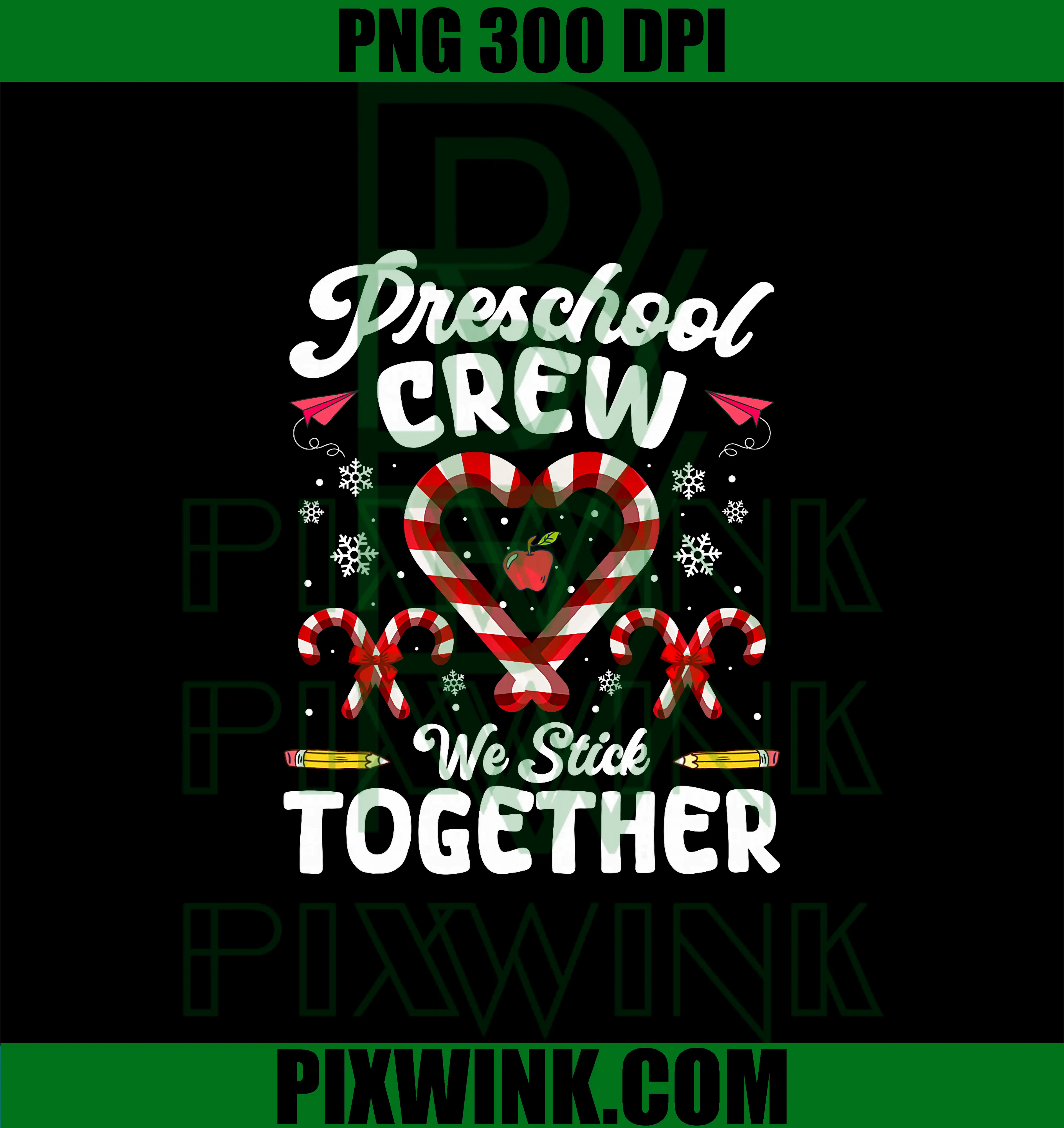 Christmas Preschool Teacher PNG, Holiday Family Matching Xmas PNG