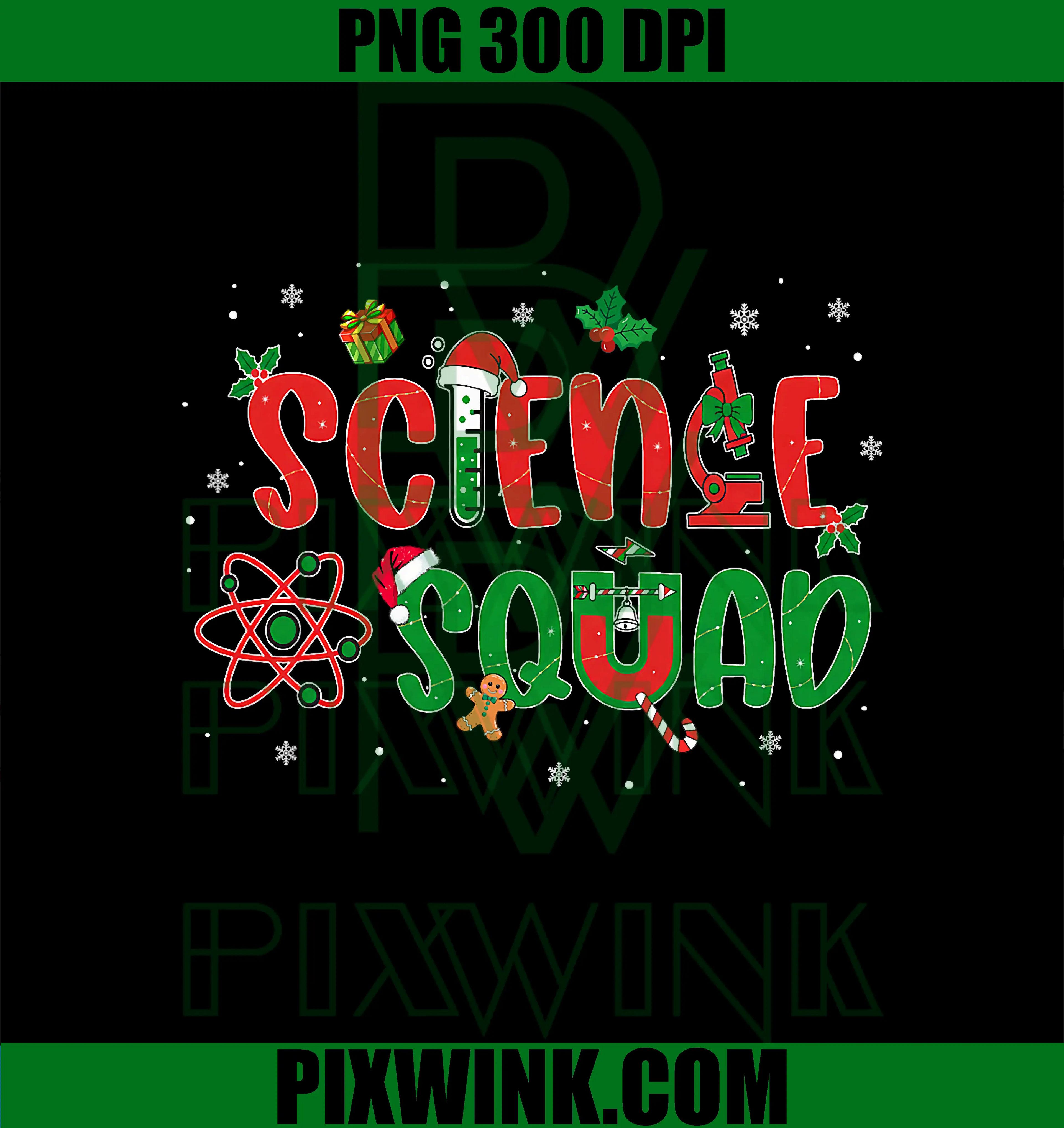 Christmas Science Squad PNG, Technology Teacher Team Student STEM PNG