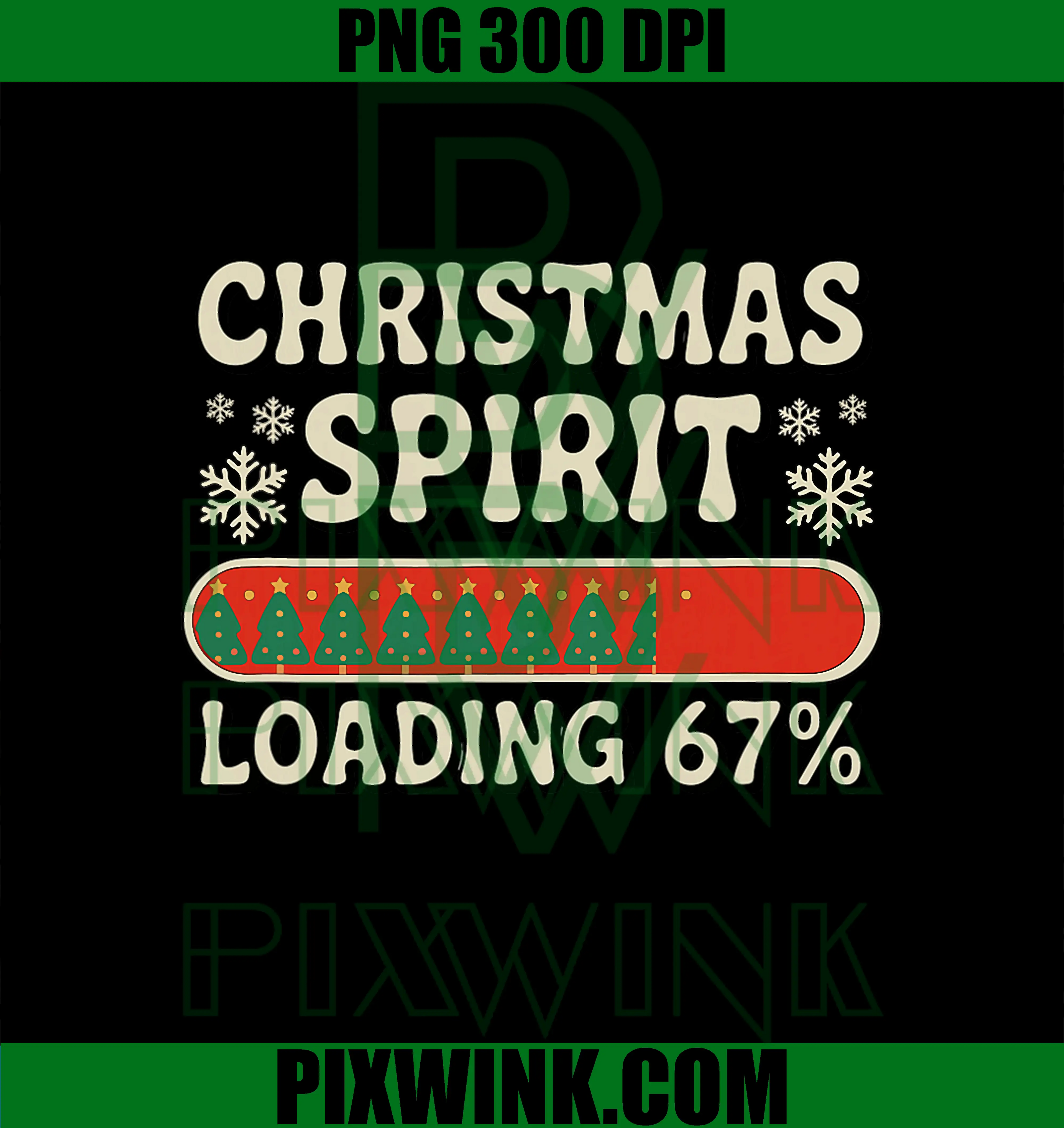 Christmas Spirit Loading 67 PNG, Meme Six Seven Holiday Santa PNG
