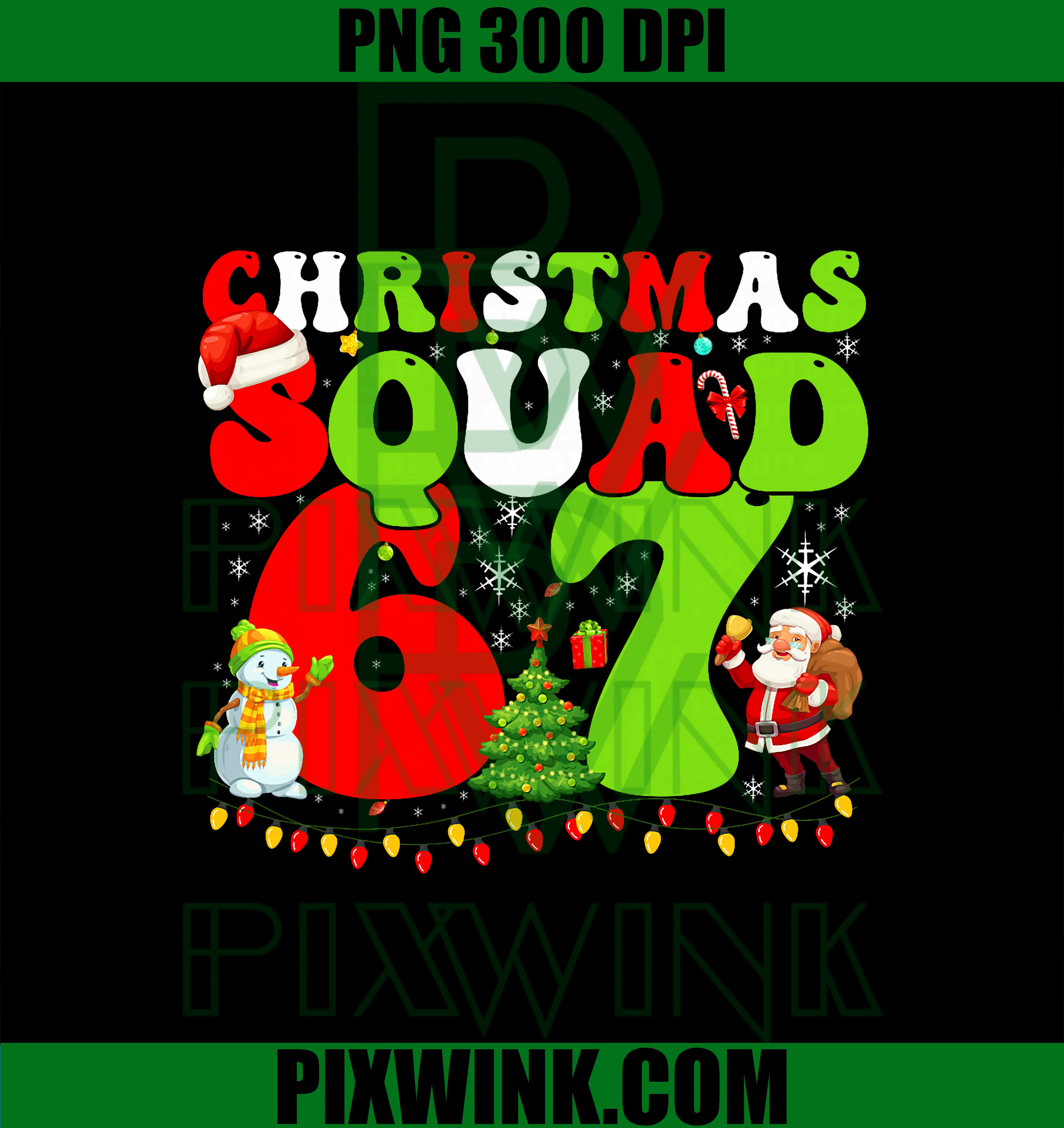 Christmas Squad 6 7 PNG, Couple Holiday Fun Meme PNG, Santa Hat PNG