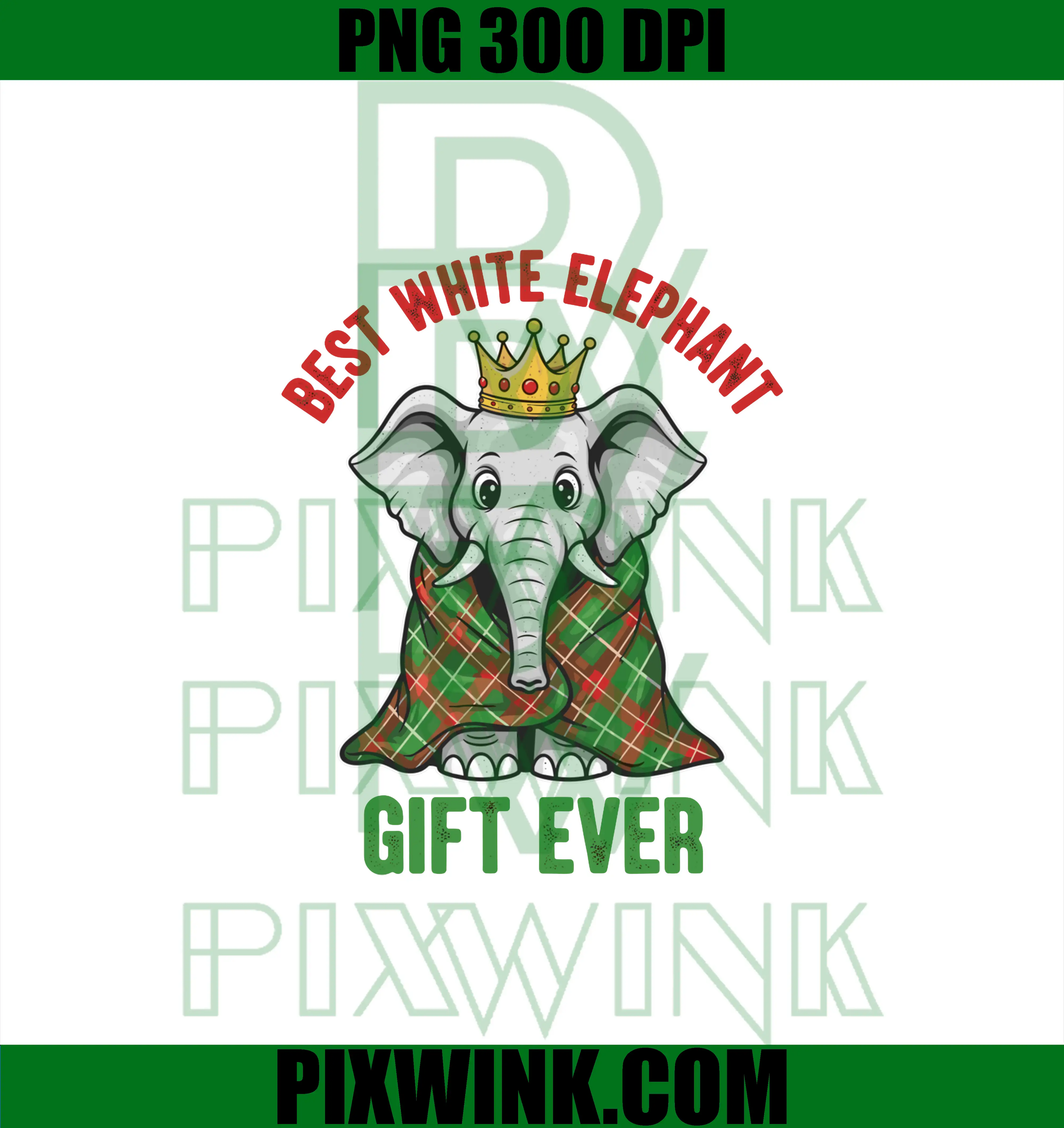 Christmas White Elephant PNG, Best White Elephant Ever PNG