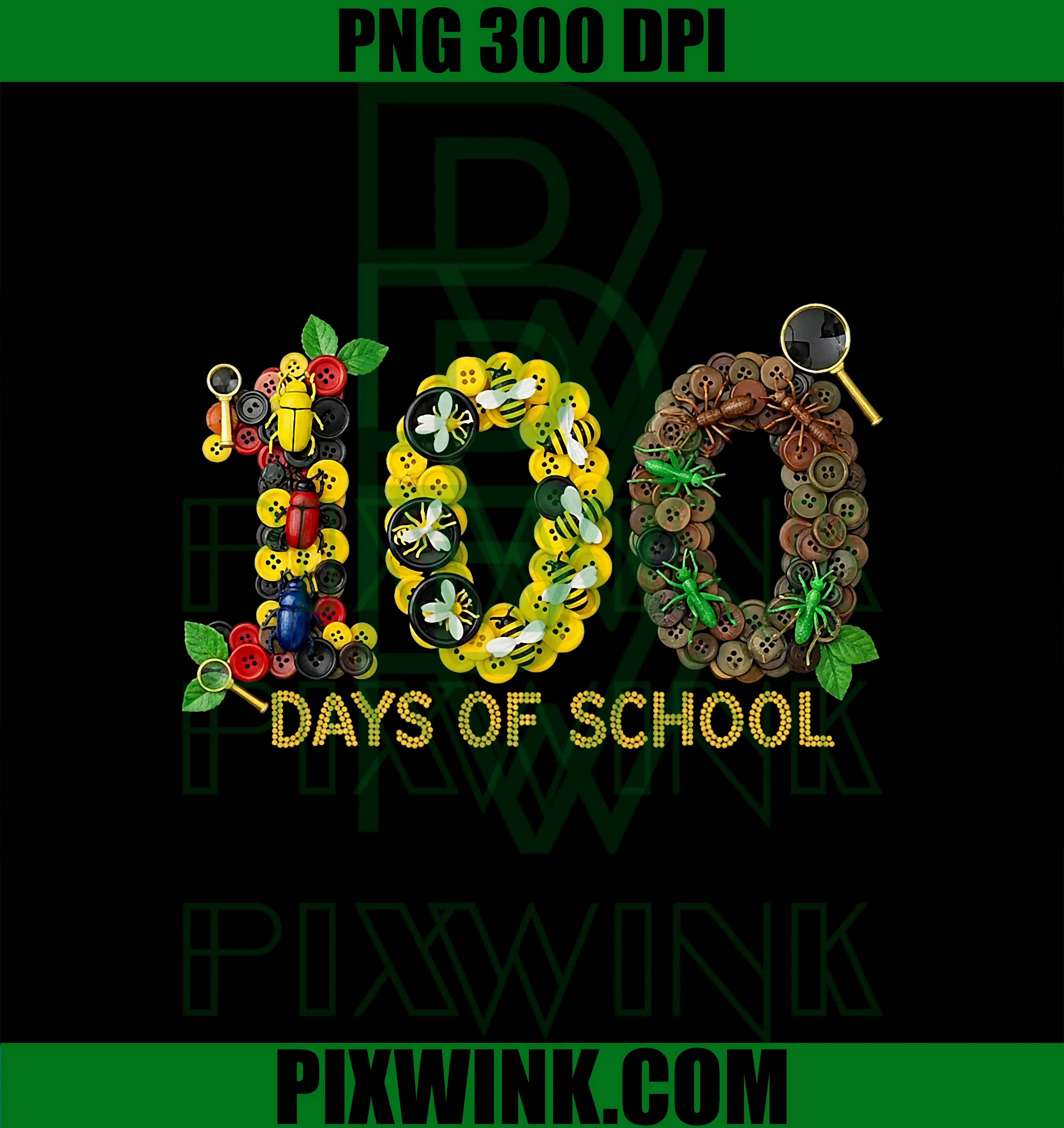 Colorful 100 Days School PNG, Nature Teachers Student PNG