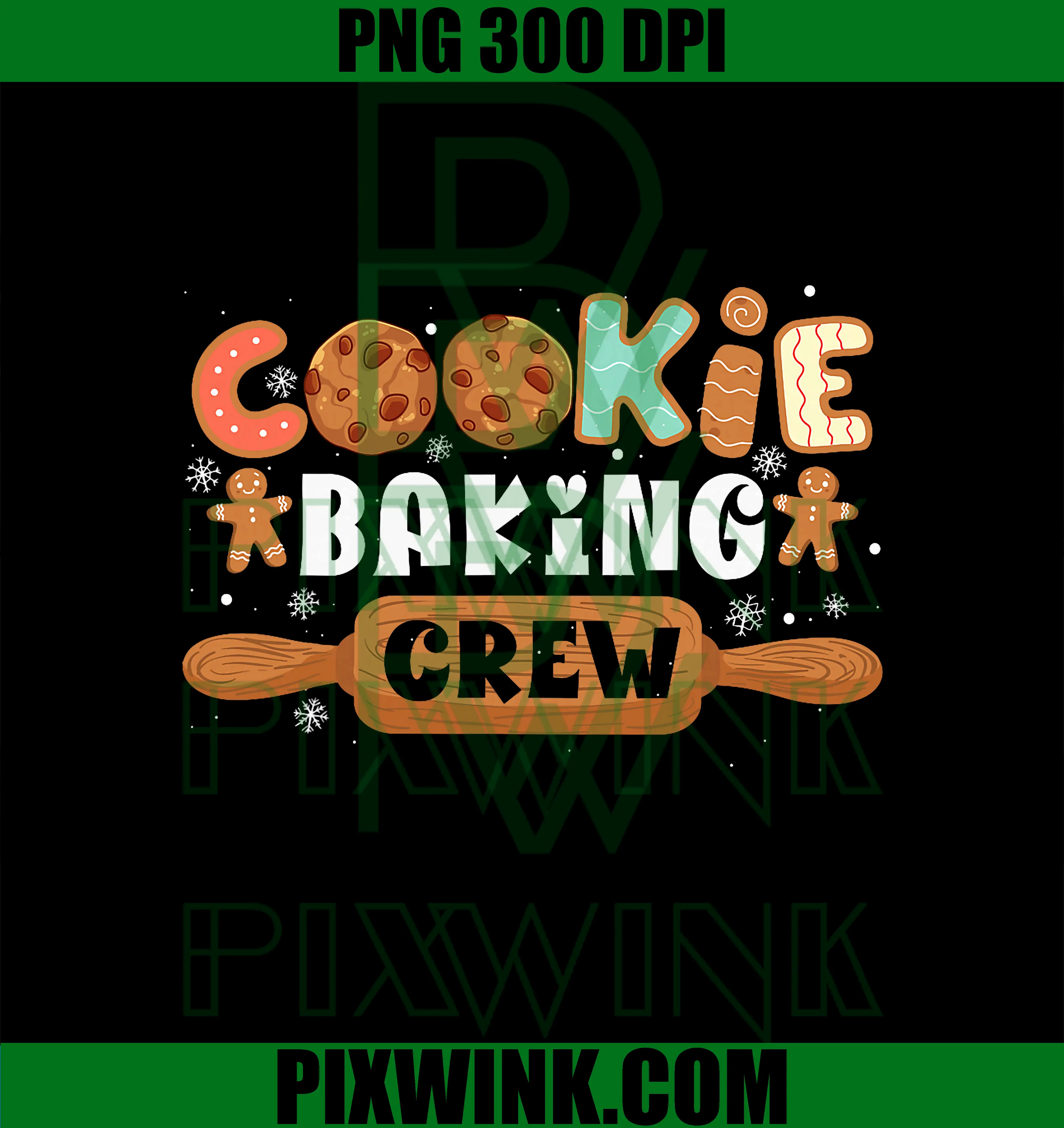 Cookie Baking Crew PNG, Christmas Funny Gingerbread Lovers PNG