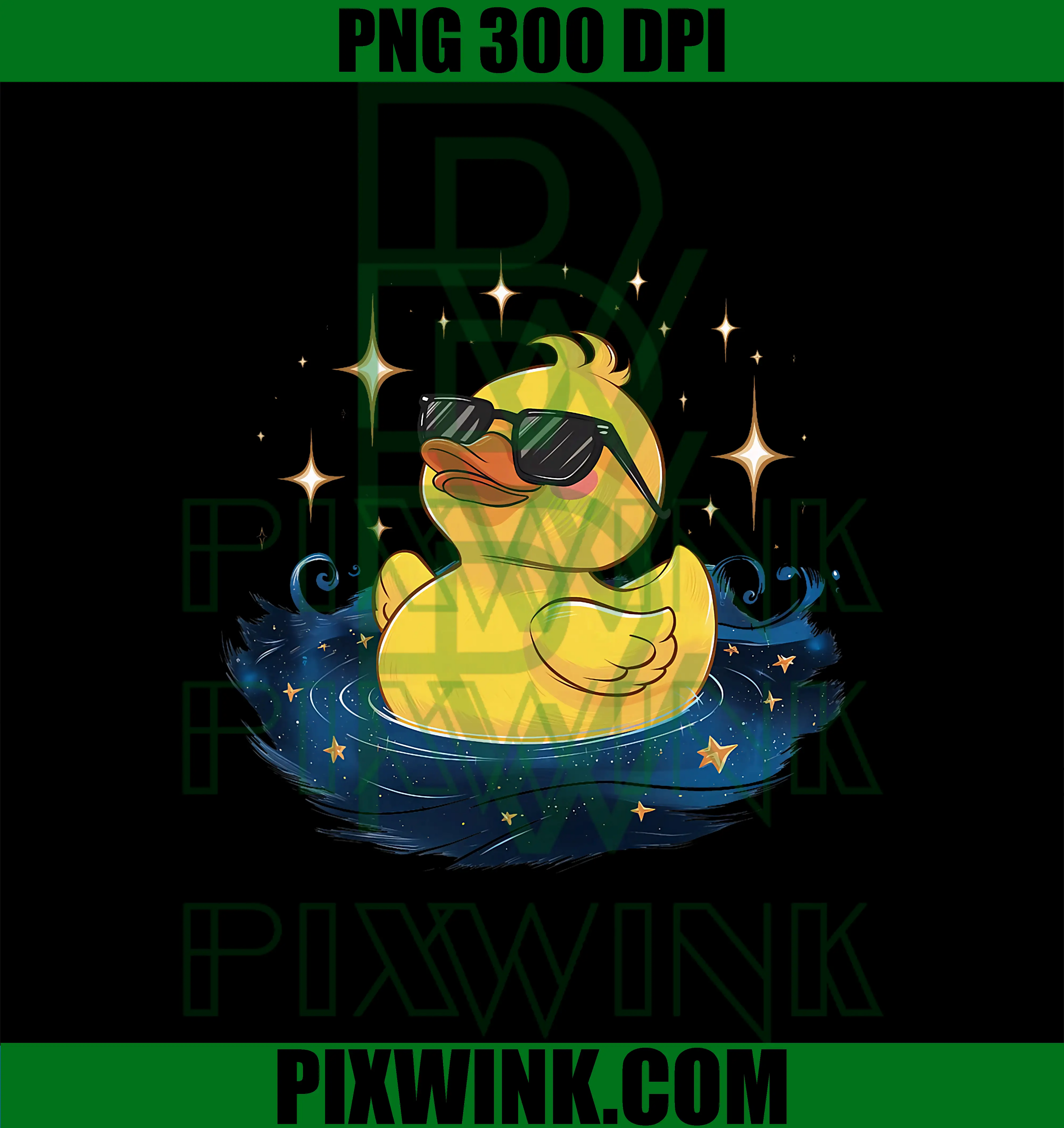 Cool Duckie Sunglasses Duckling PNG, Funny Ducky PNG, Rubber Duck PNG