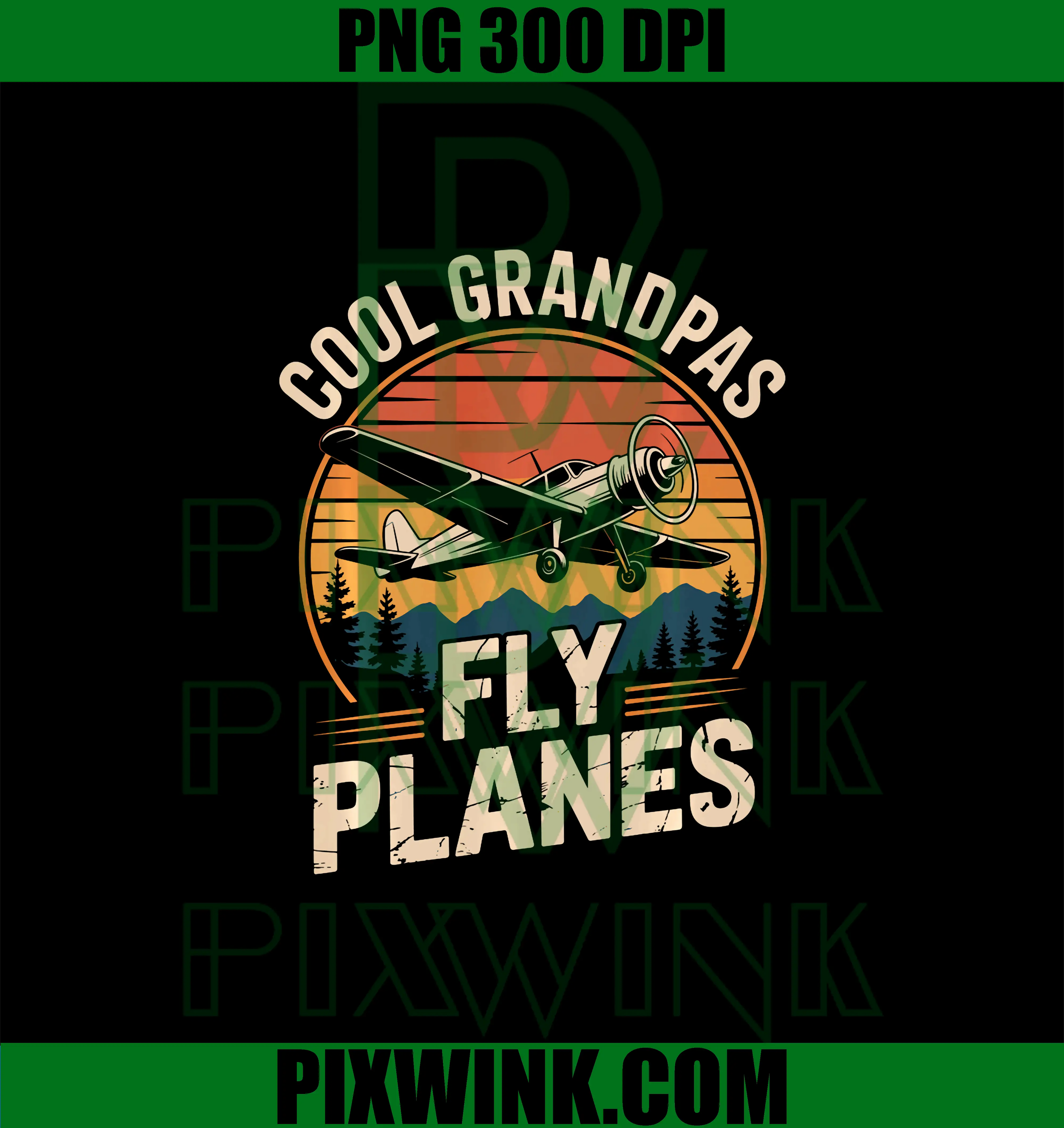 Cool Grandpas Fly Planes PNG, Pilot Grandpa PNG