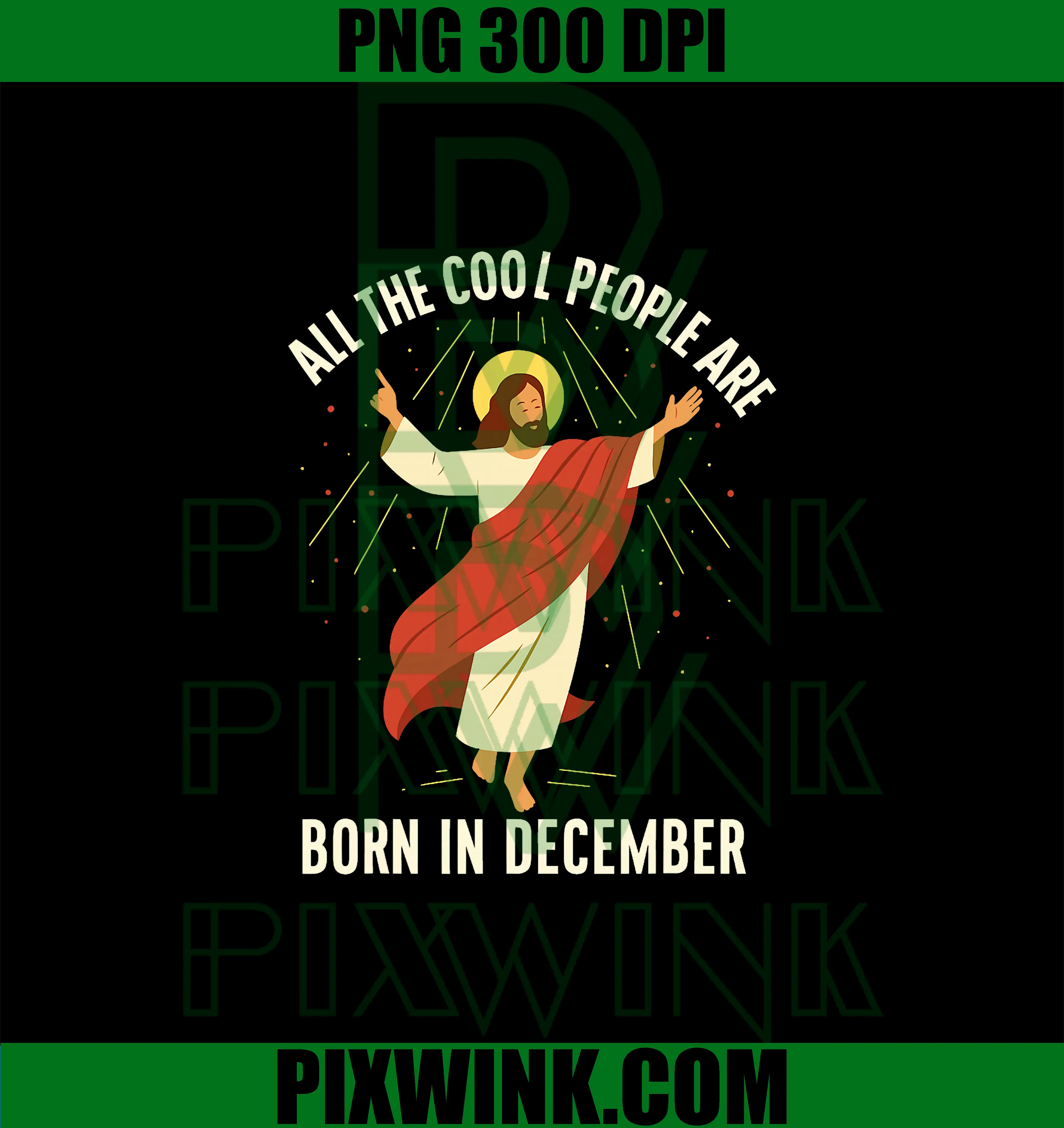 Cool People Are Born in December PNG, Christian PNG