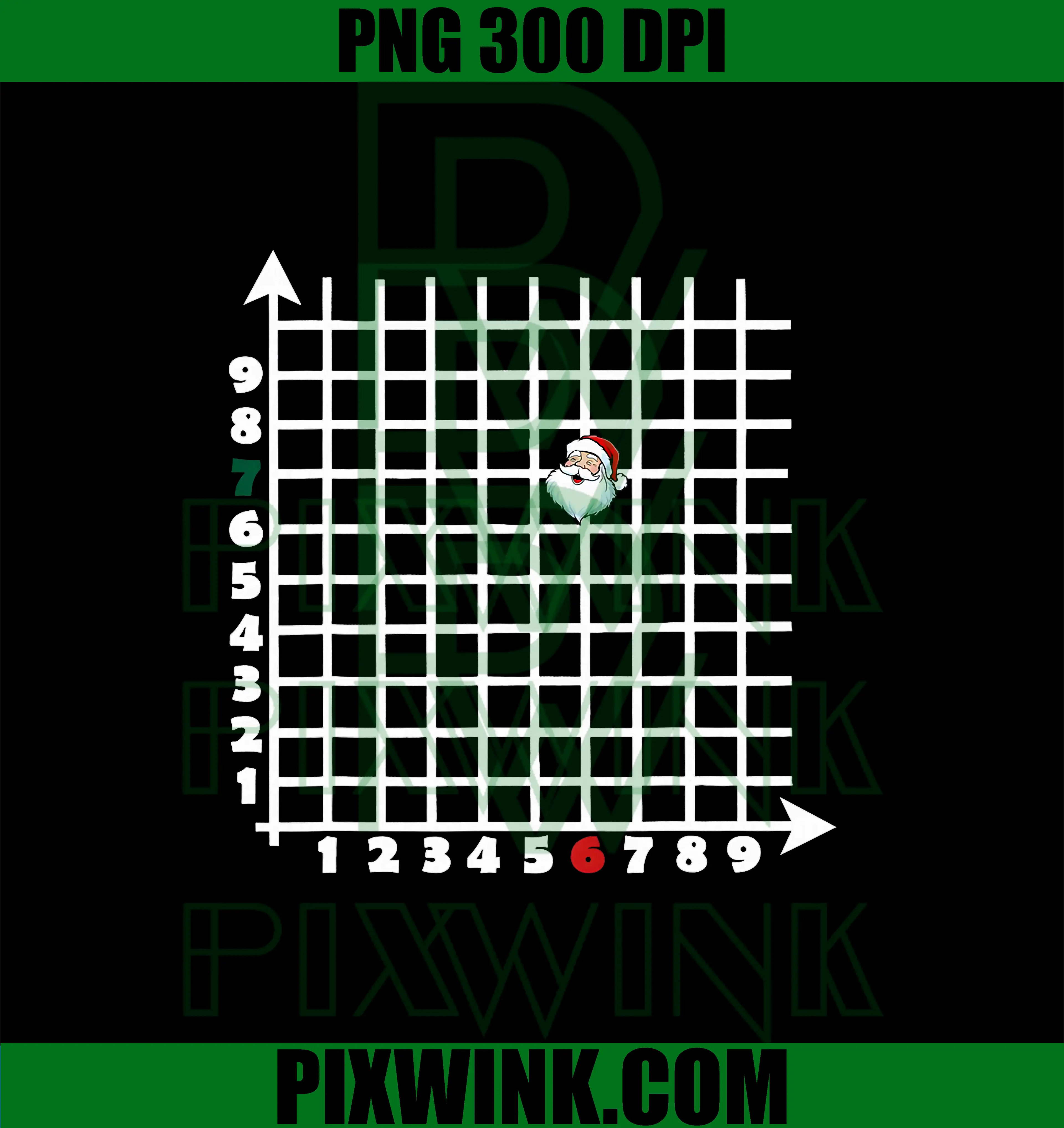 Coordinate (6,7) Funny PNG, Math Teacher 67 PNG, Math Christmas Santa PNG