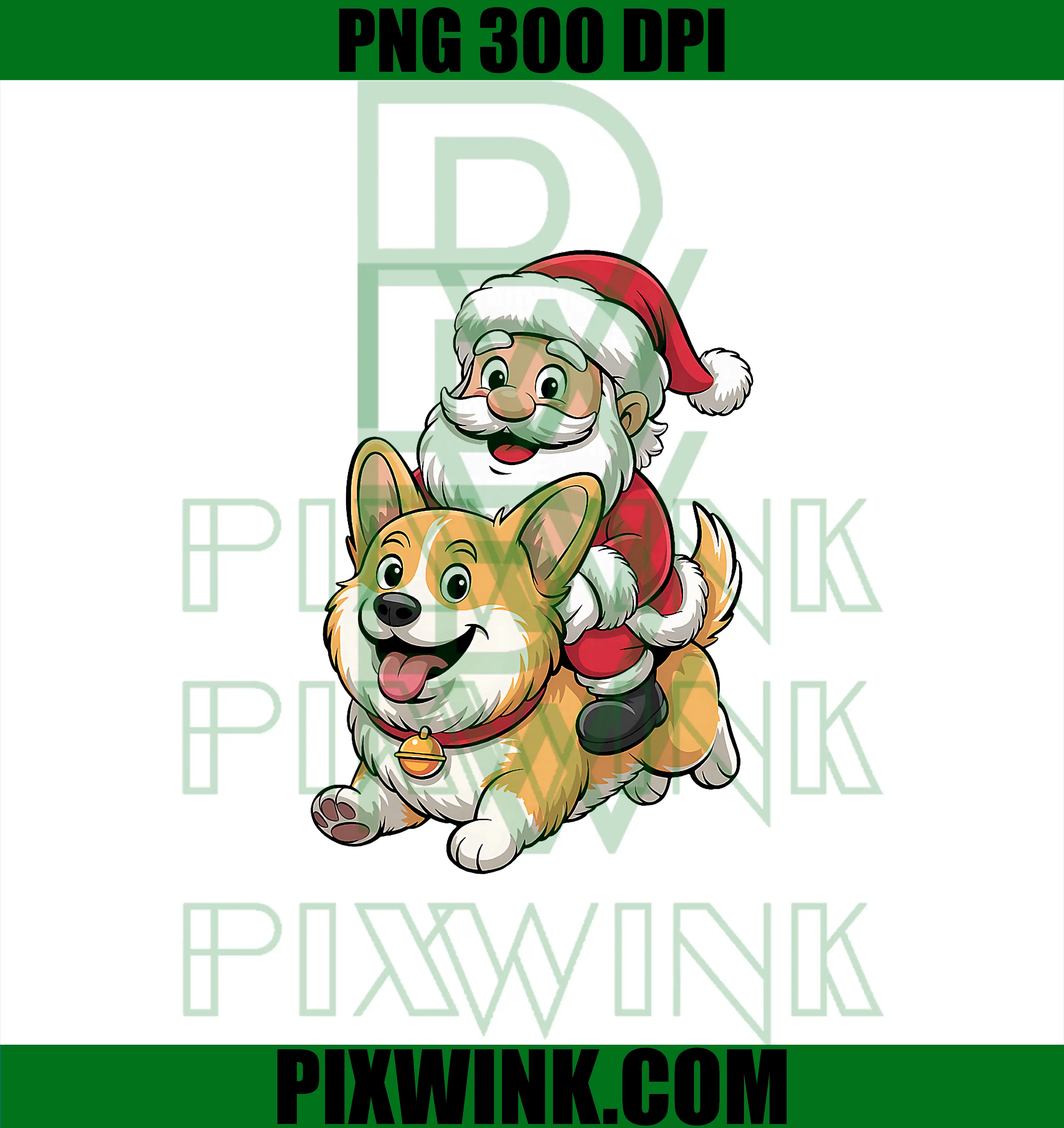 Corgi Dog Santa PNG, Corgi Christmas PNG