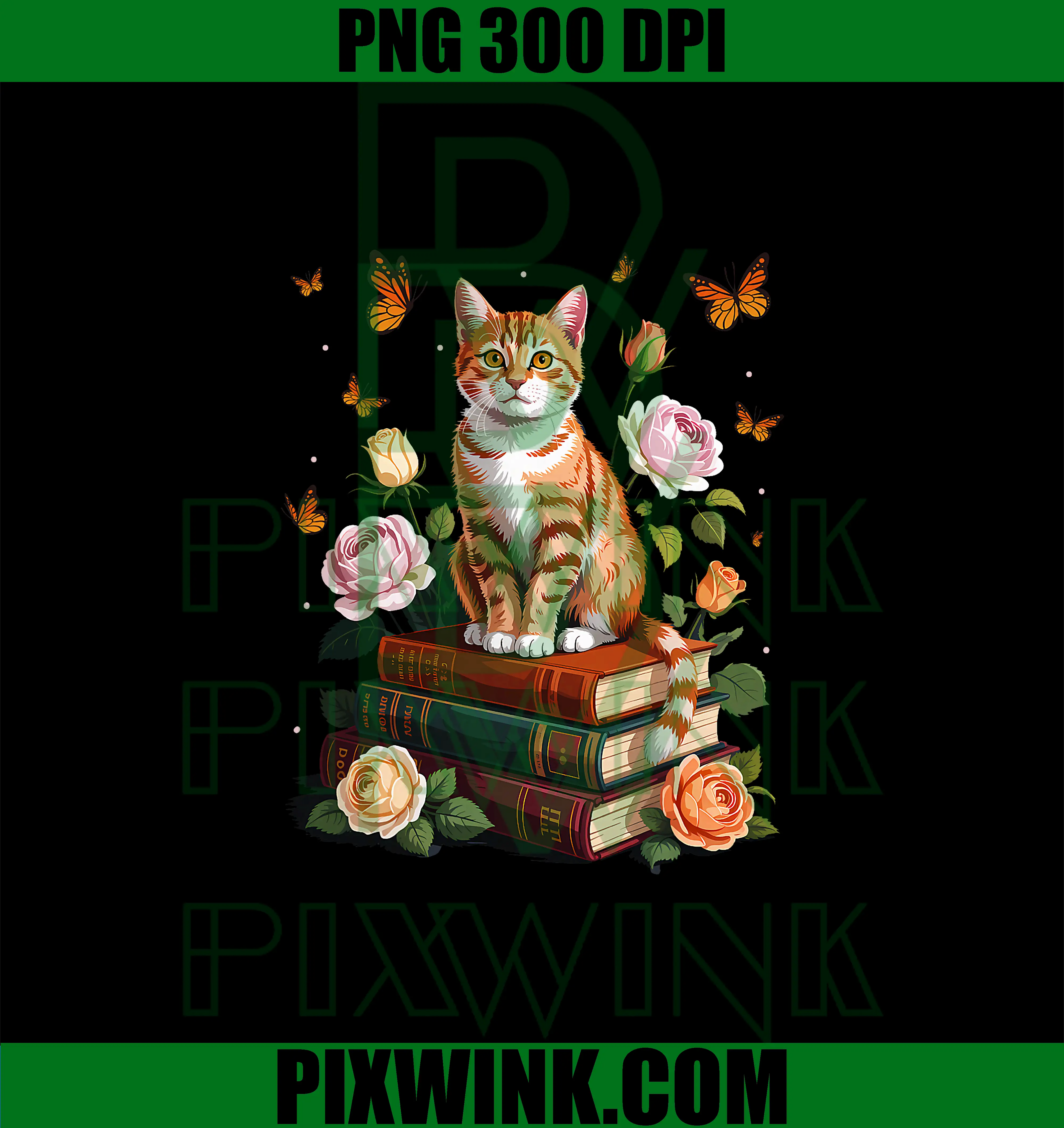 Cottagecore Cat PNG, Reading Book Aesthetic PNG