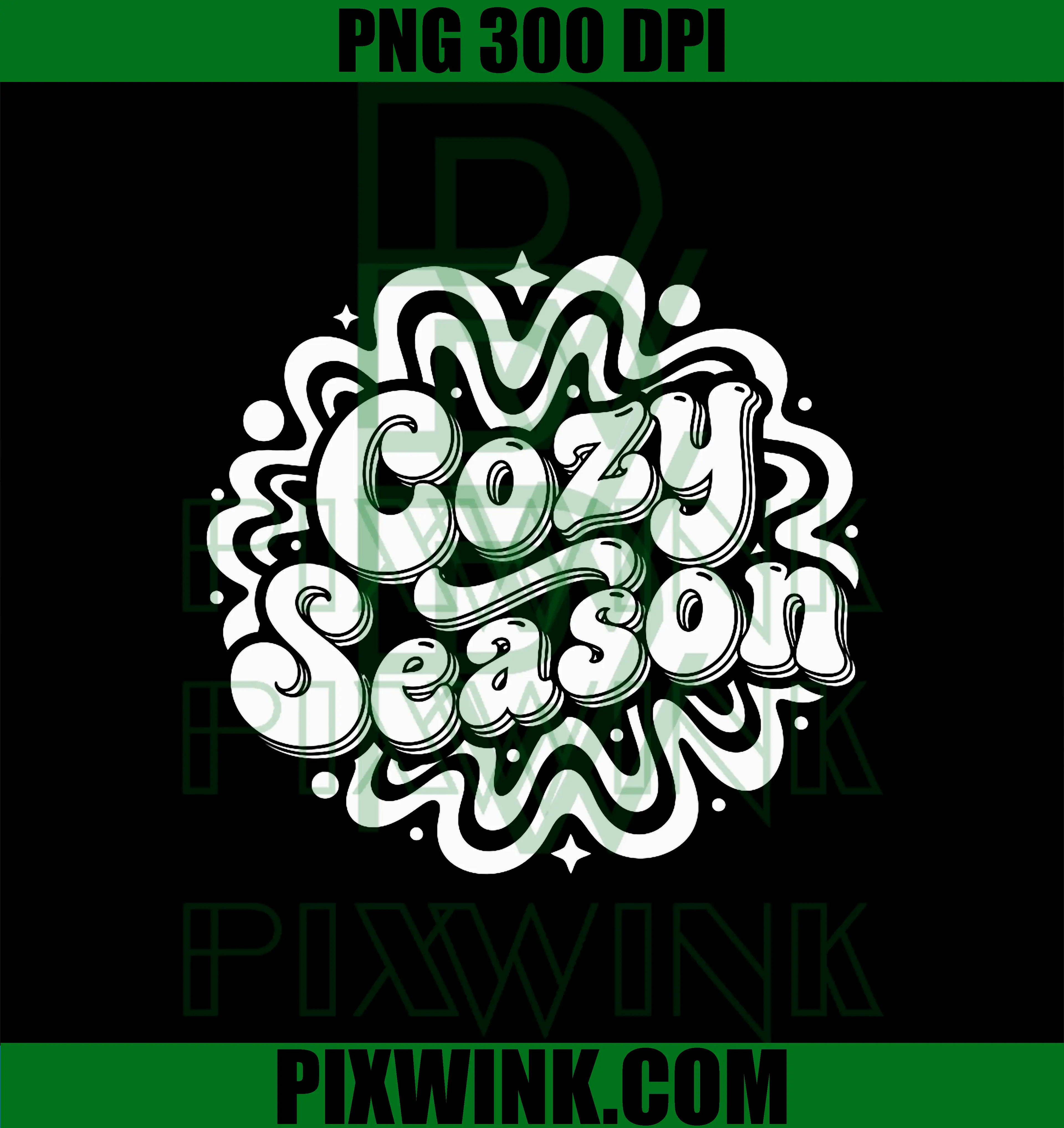 Cozy Season Retro PNG, Groovy Autumn Fall Themed Winter PNG