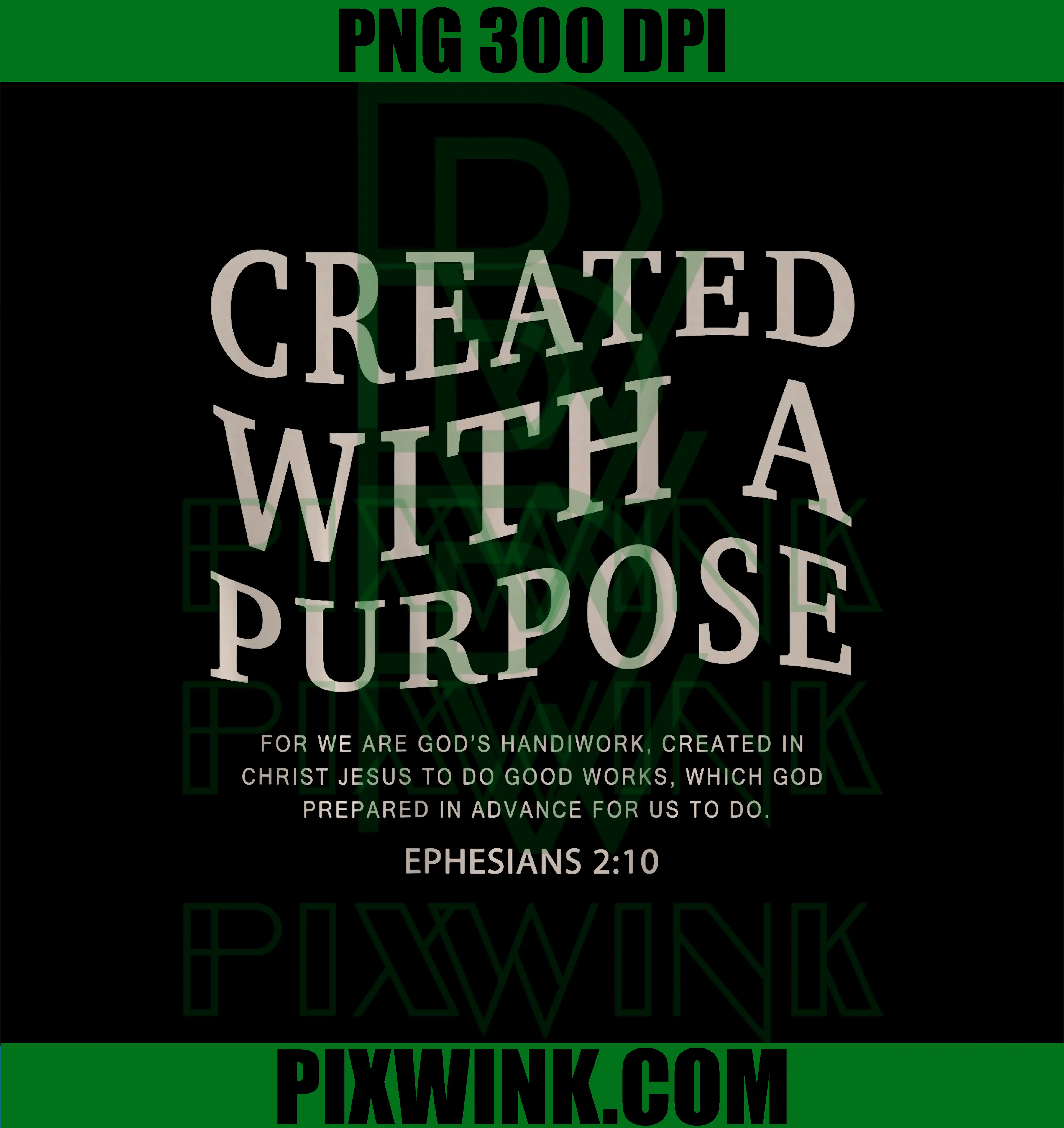 Created With A Purpose PNG, Jesus Christian Bible Verse PNG