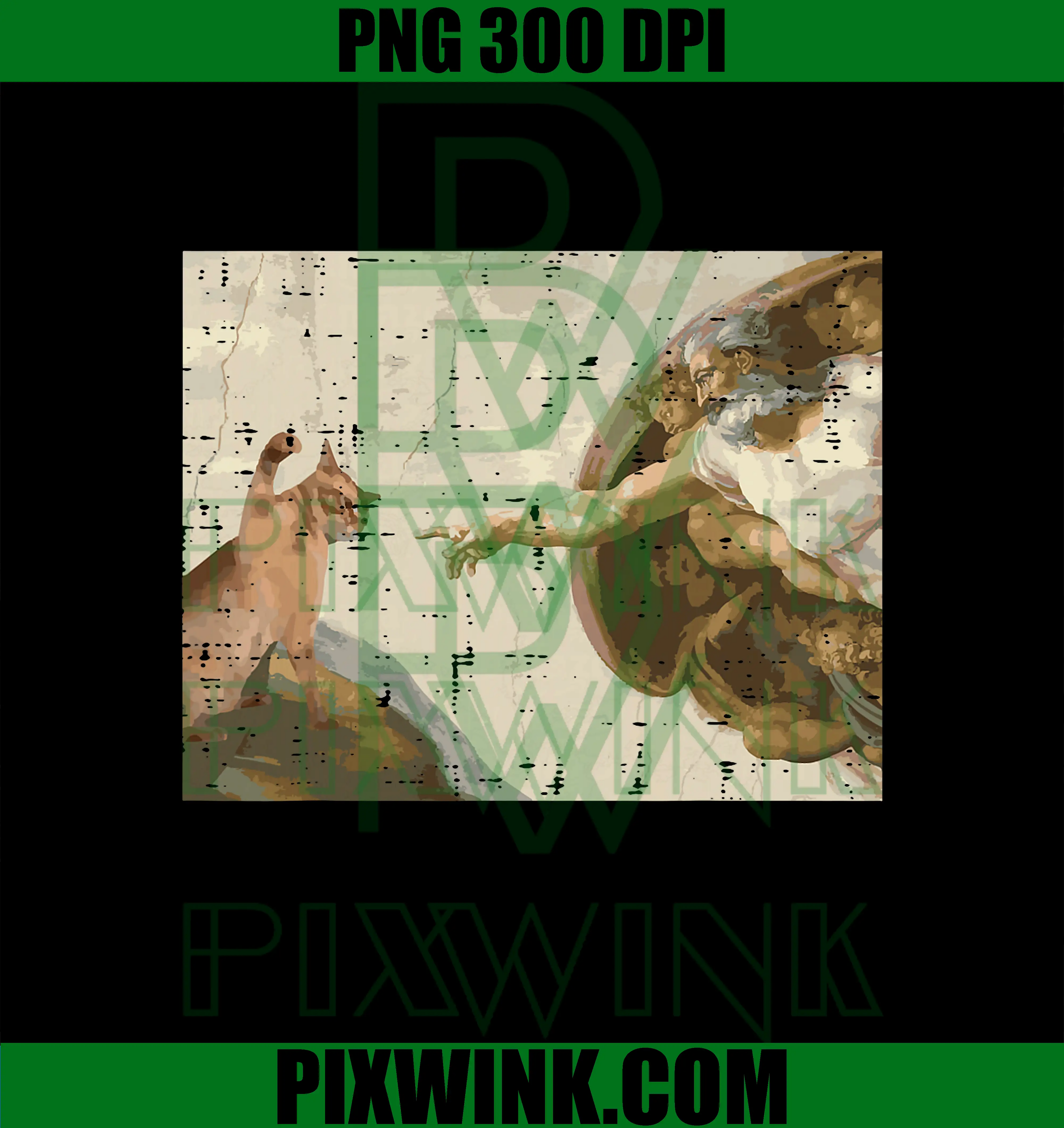 Creation of Adam Cat Painting PNG, Funny Art Meme PNG