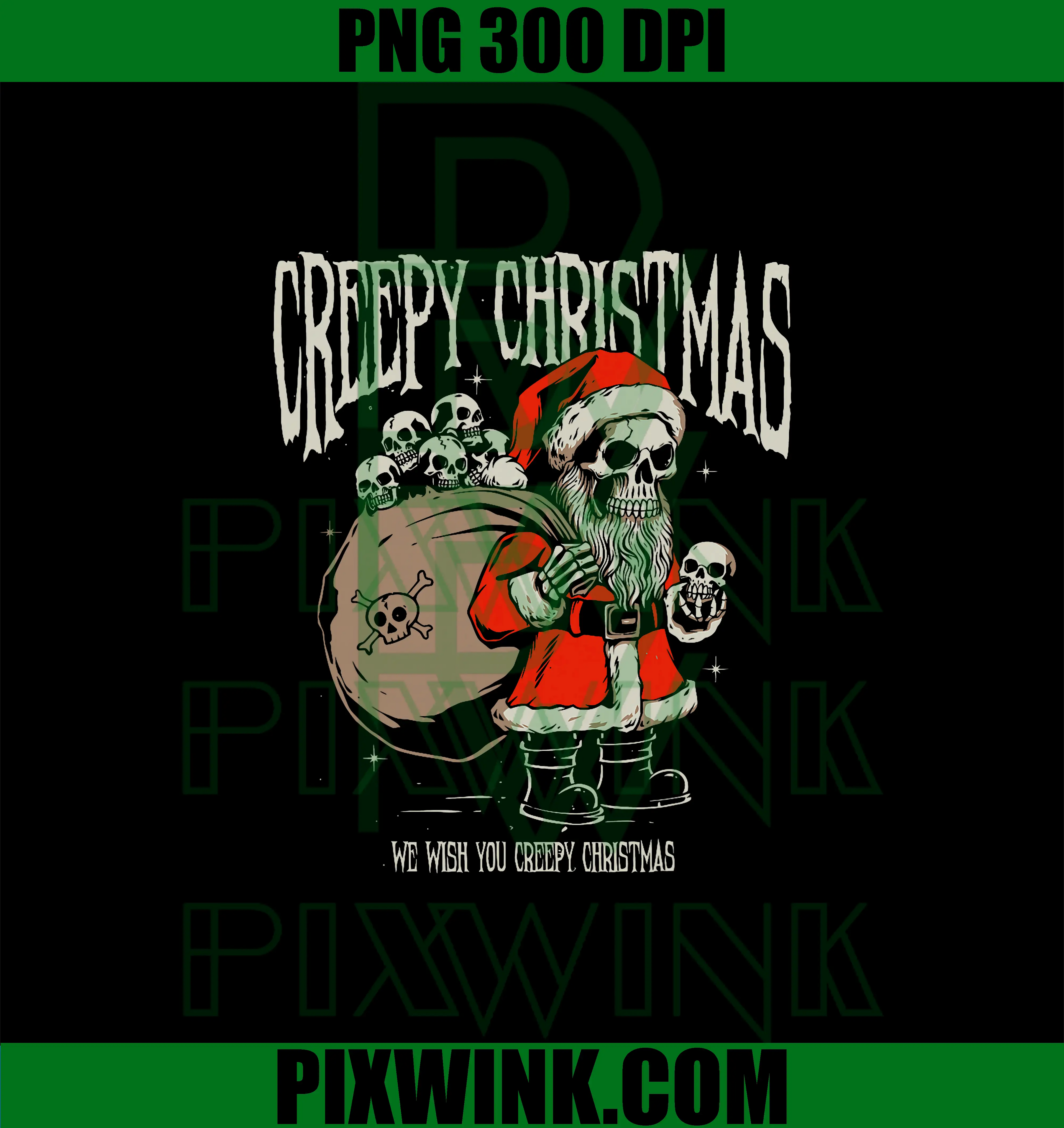 Creepy Christmas WE Wish You CREERY PNG, Christmas Design PNG
