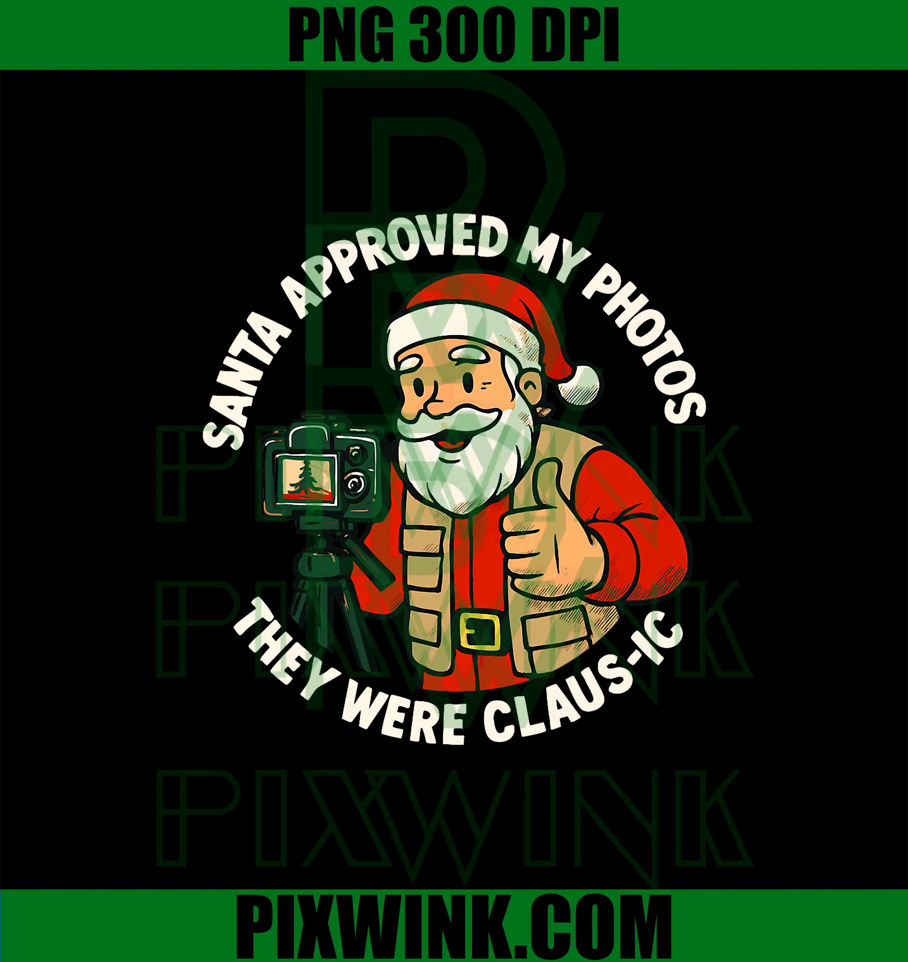 Christmas Santa Liked My Photos PNG, Photography Holiday Pun PNG