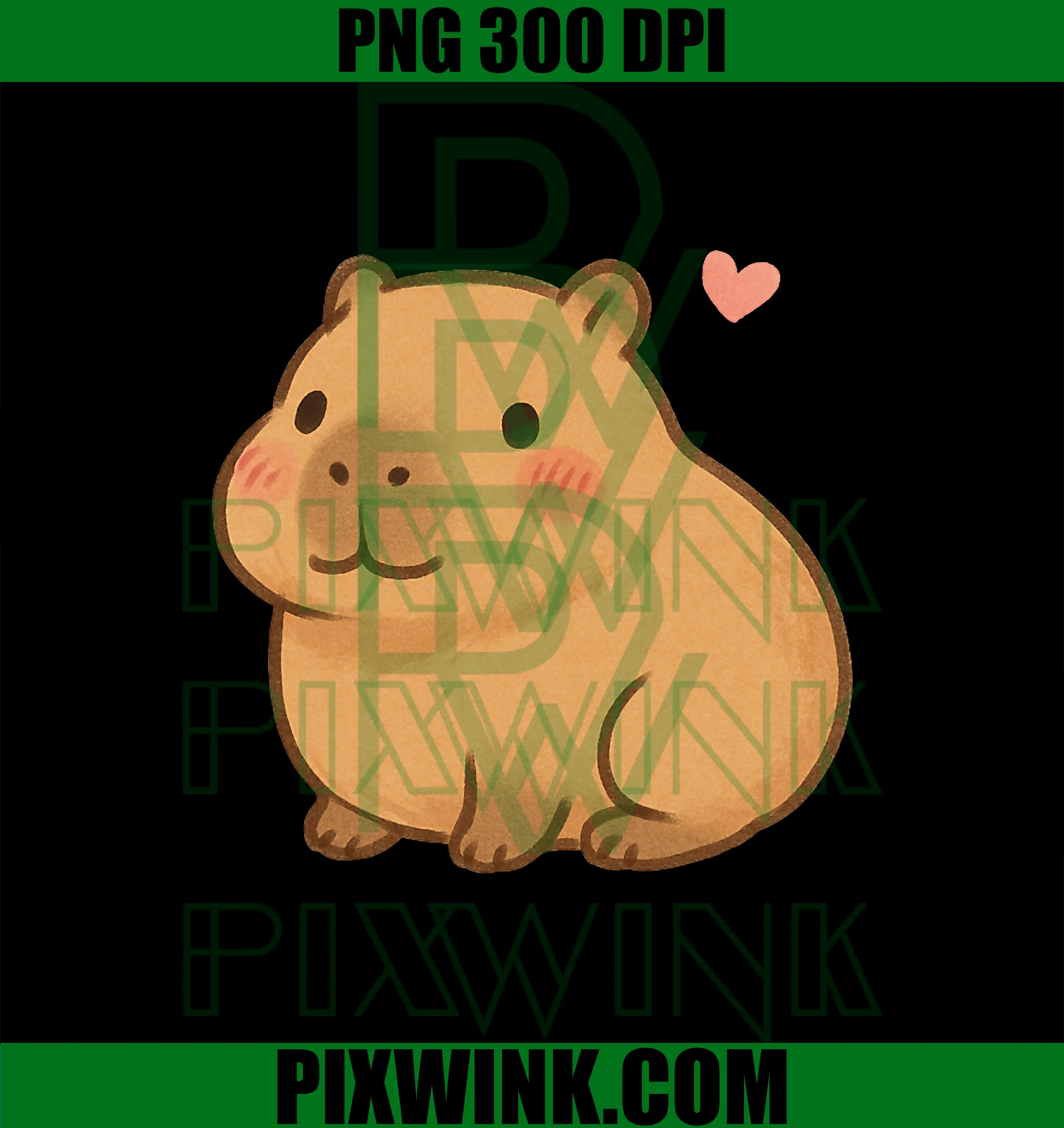 Cute Kawaii Capybara PNG, Adorable Animal PNG, Lover Chibi Pet PNG