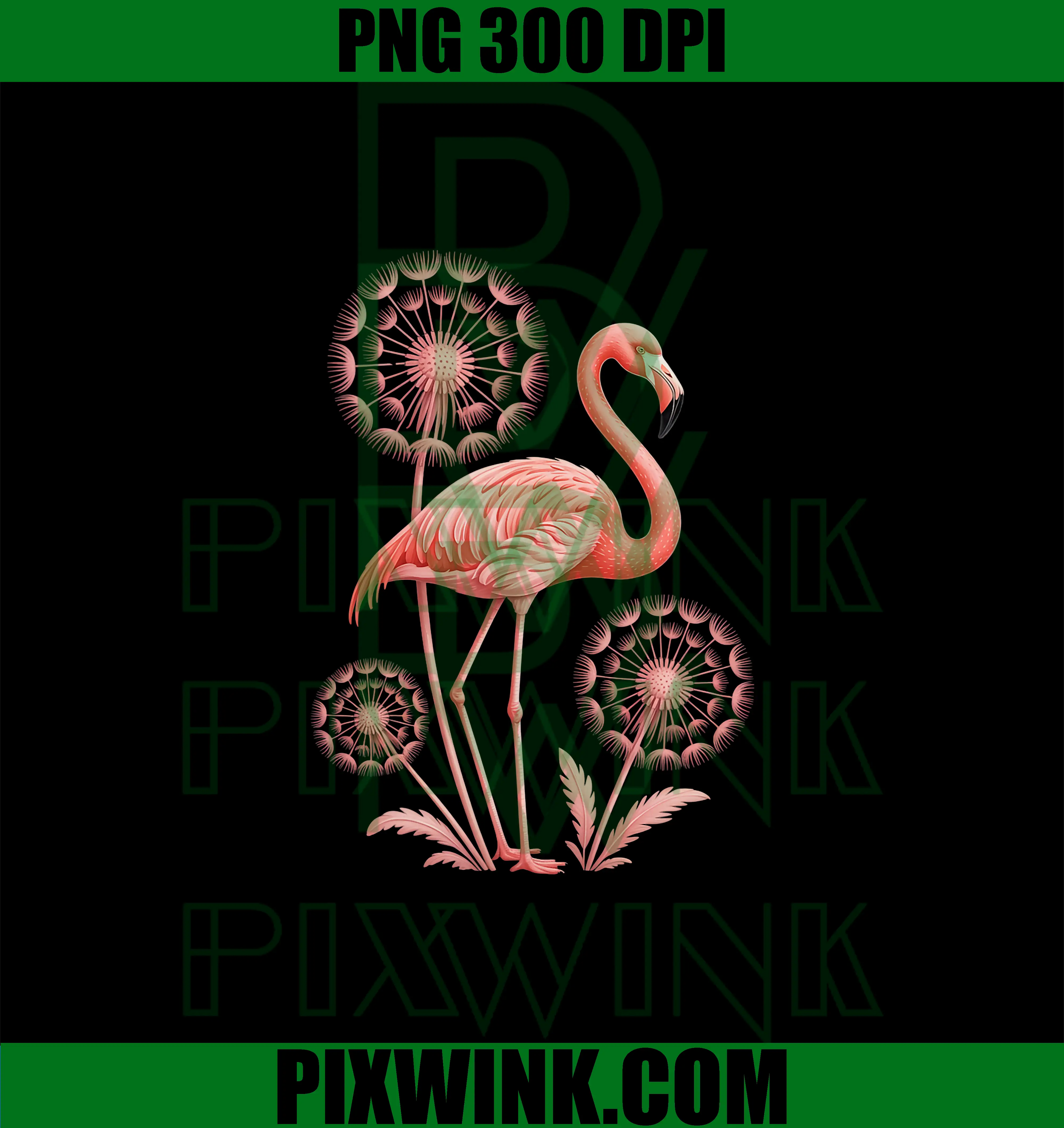 Cute Pink Animal Valentines Day PNG, Flamingo Animal Love Style PNG