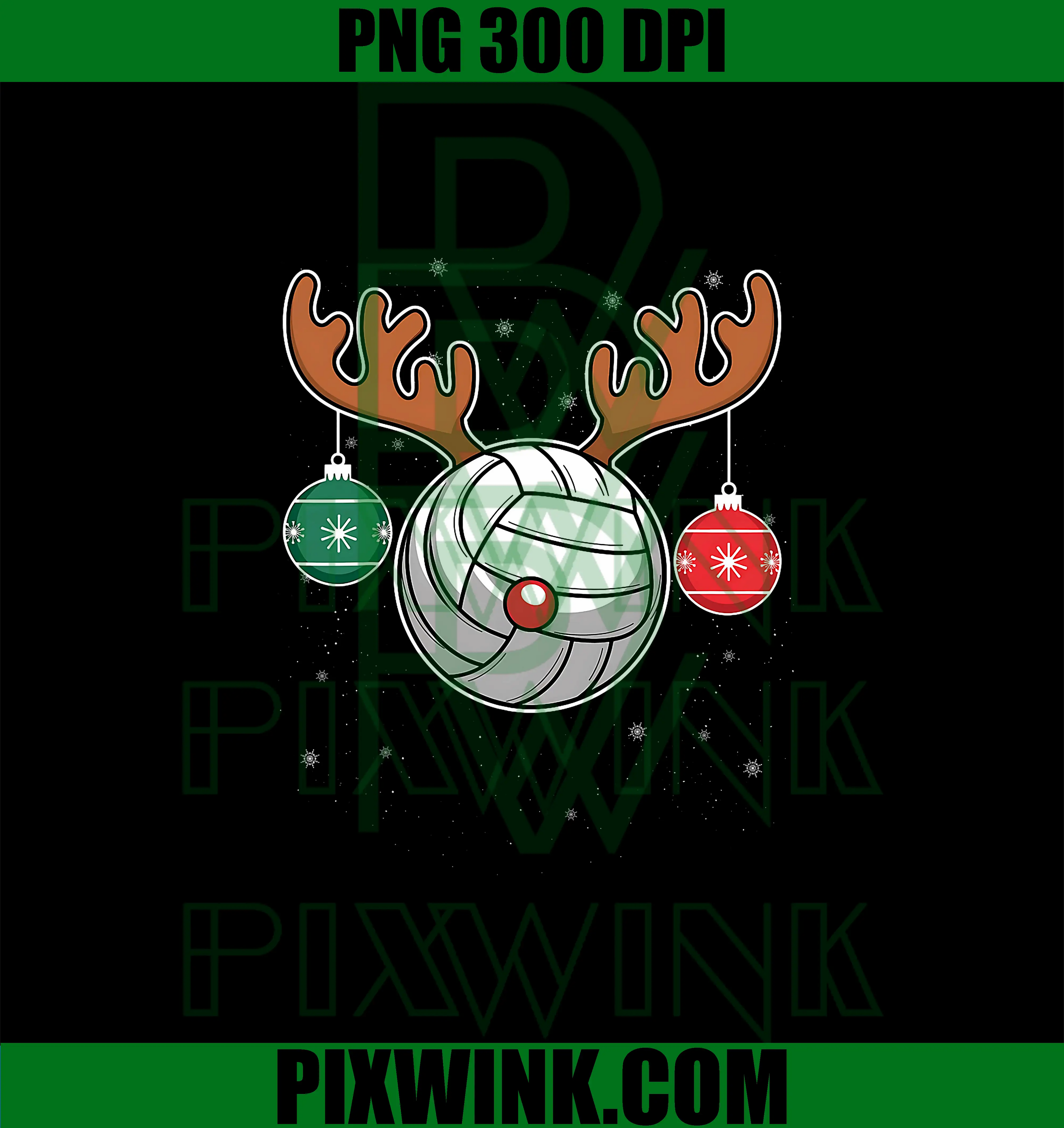 Cute Reindeer Volleyball PNG, Christmas Reindeer Volleyball PNG