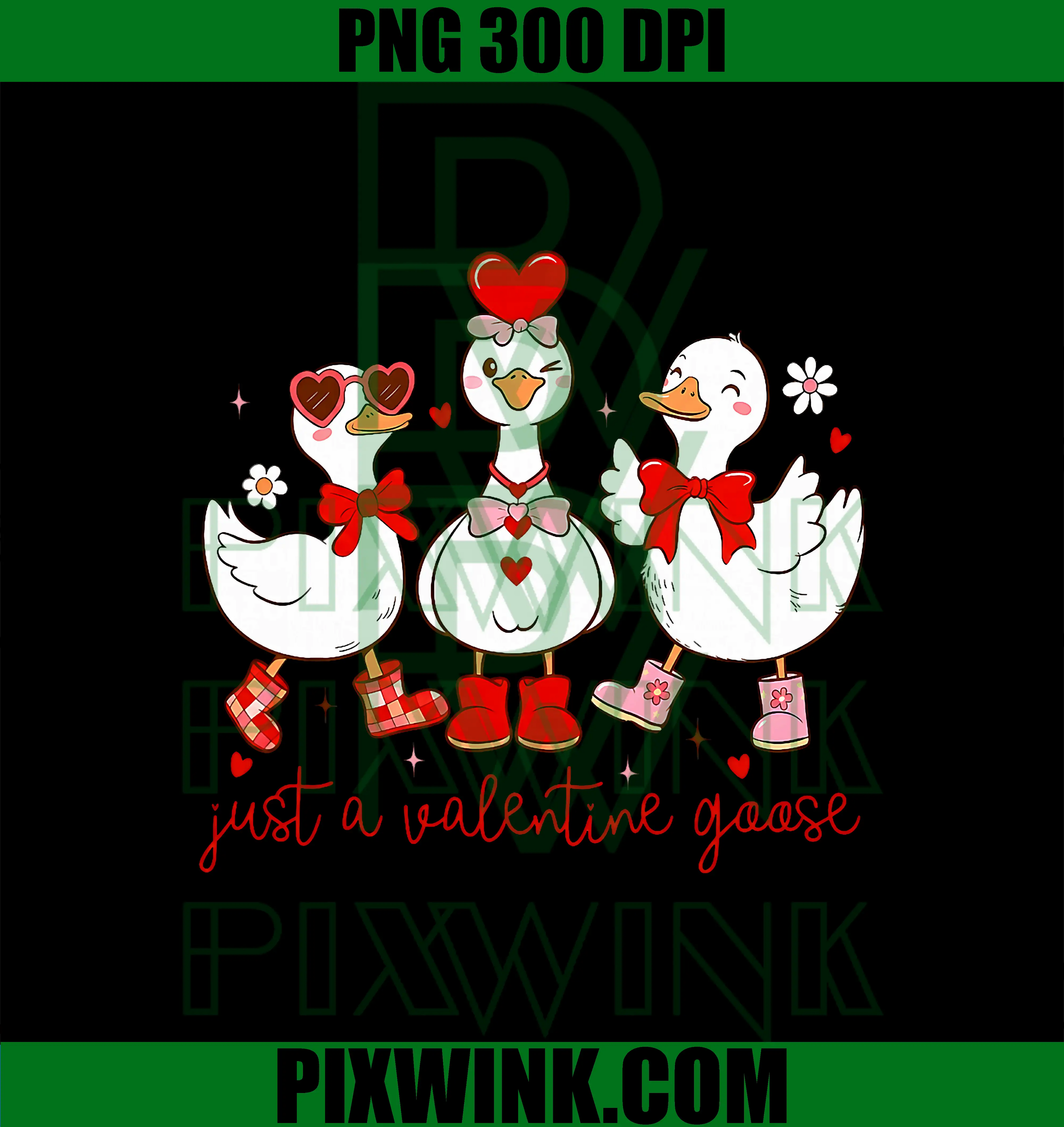 Cute Silly Goose Just a Valentine PNG, Goose Duck Valentines PNG