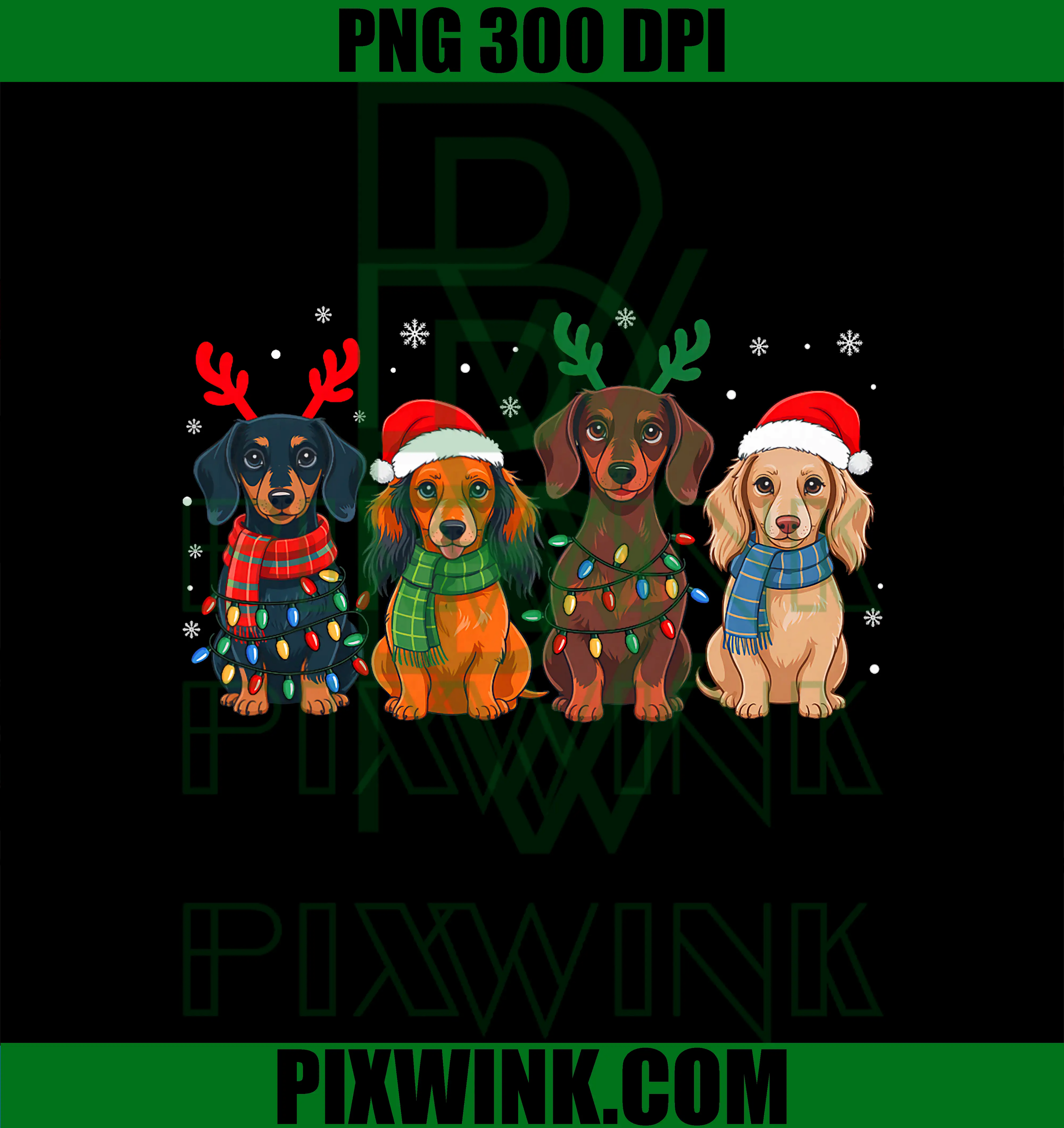 Dachshund Christmas PNG, Santa Reindeer PNG, Xmas Dog Lover PNG