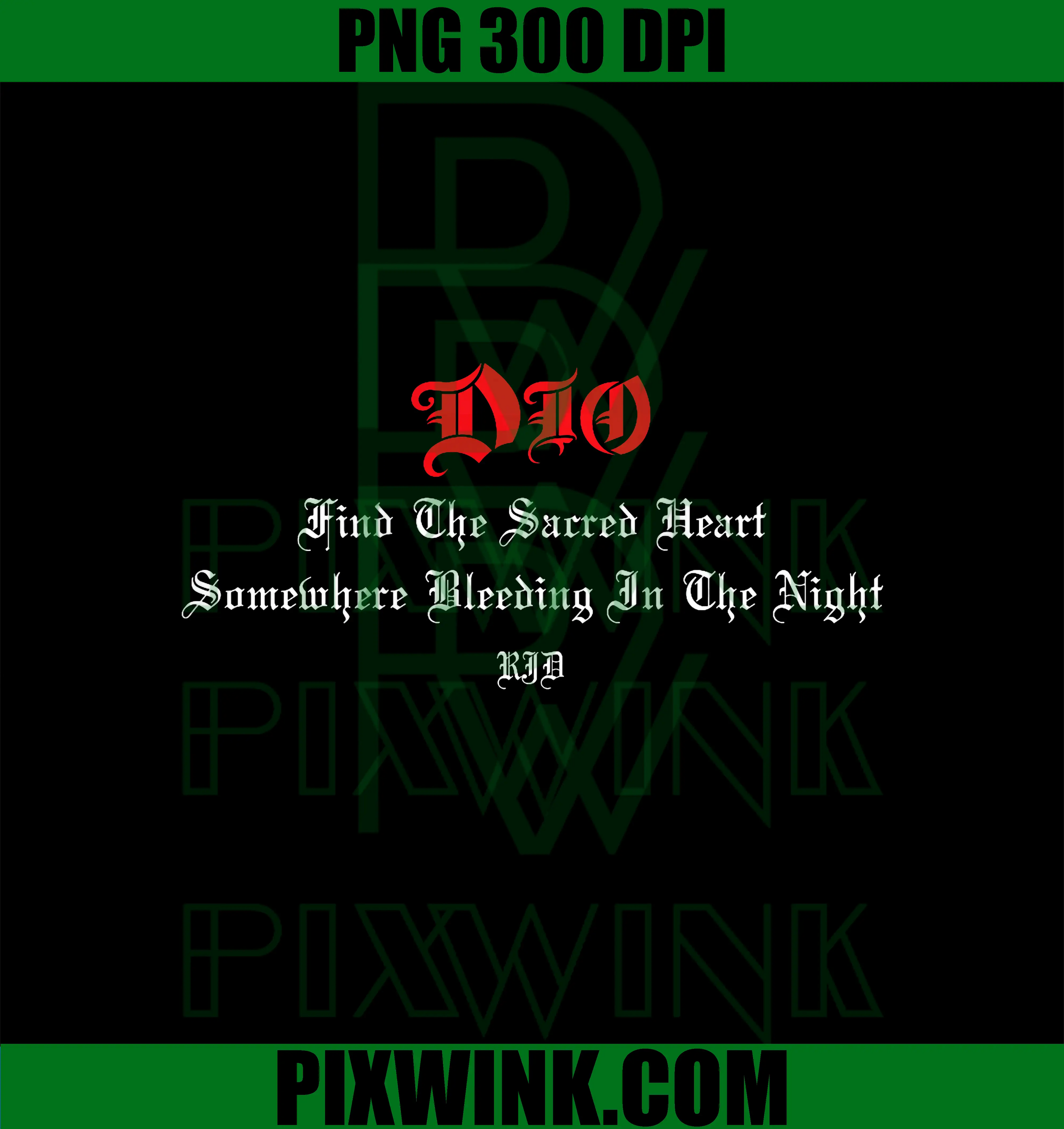 Dio PNG, Sacred Heart Black PNG