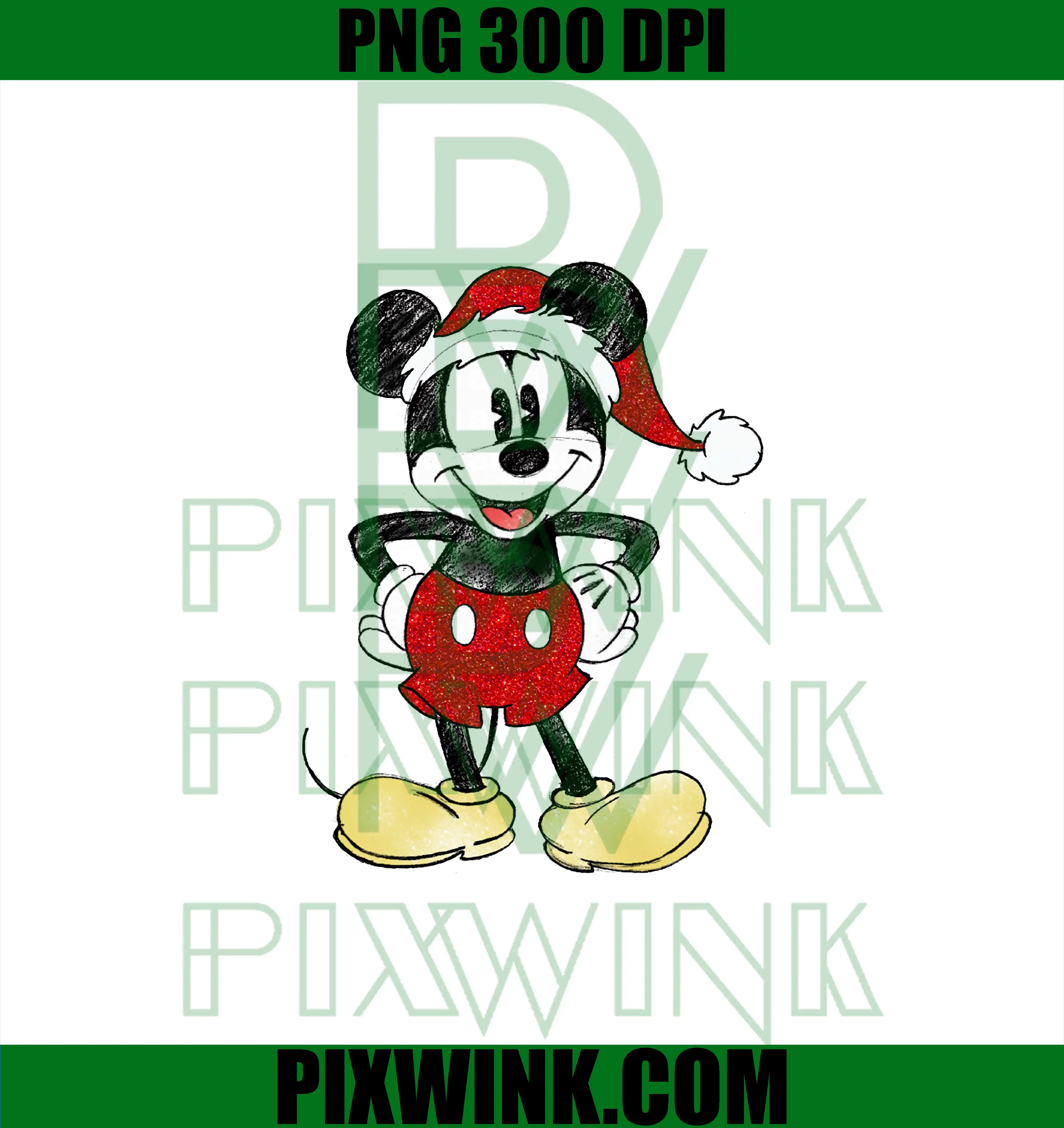 Christmas Mickey PNG, Disney Mickey PNG
