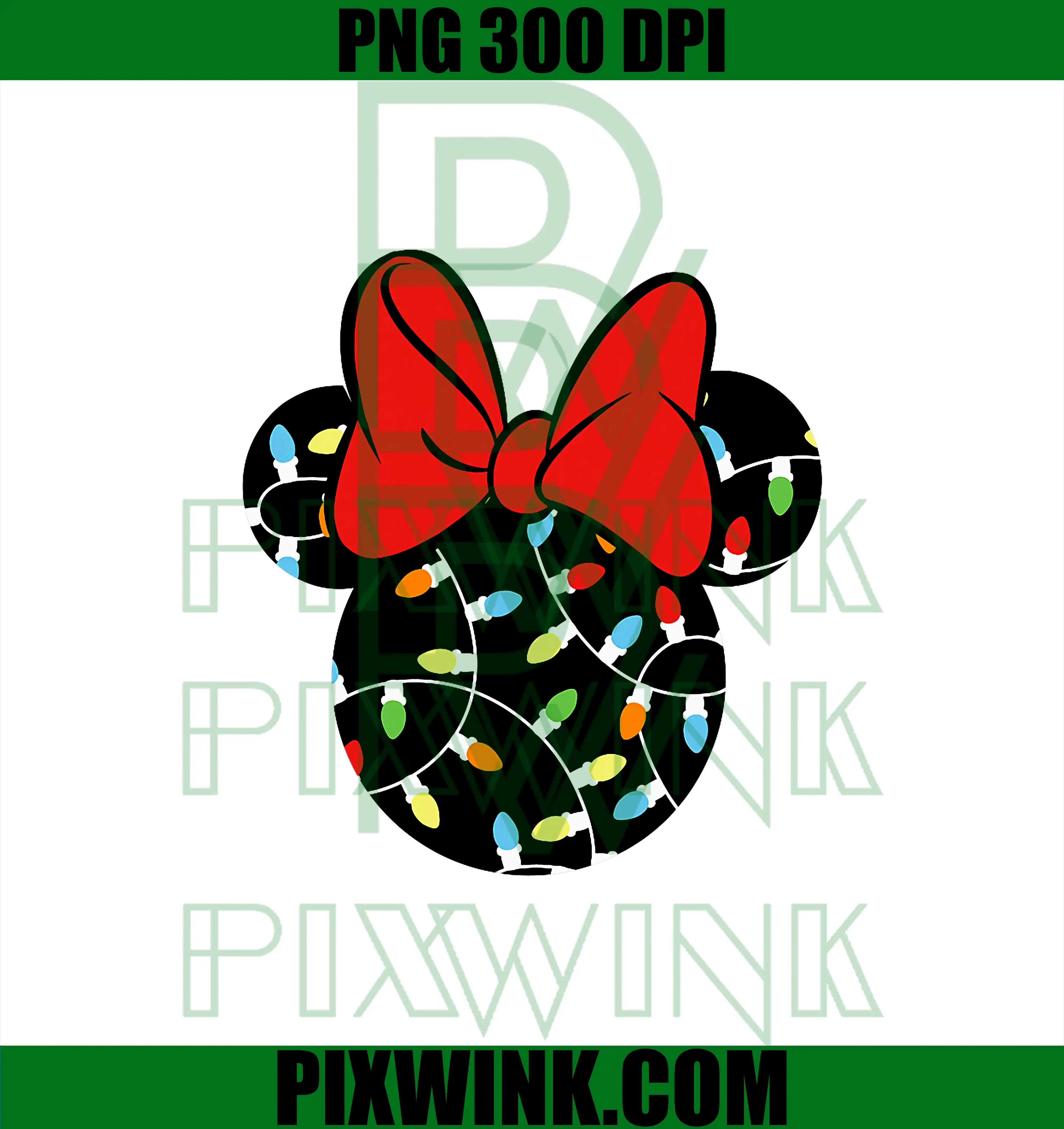 Disney Minnie PNG, Lights Up Holiday PNG