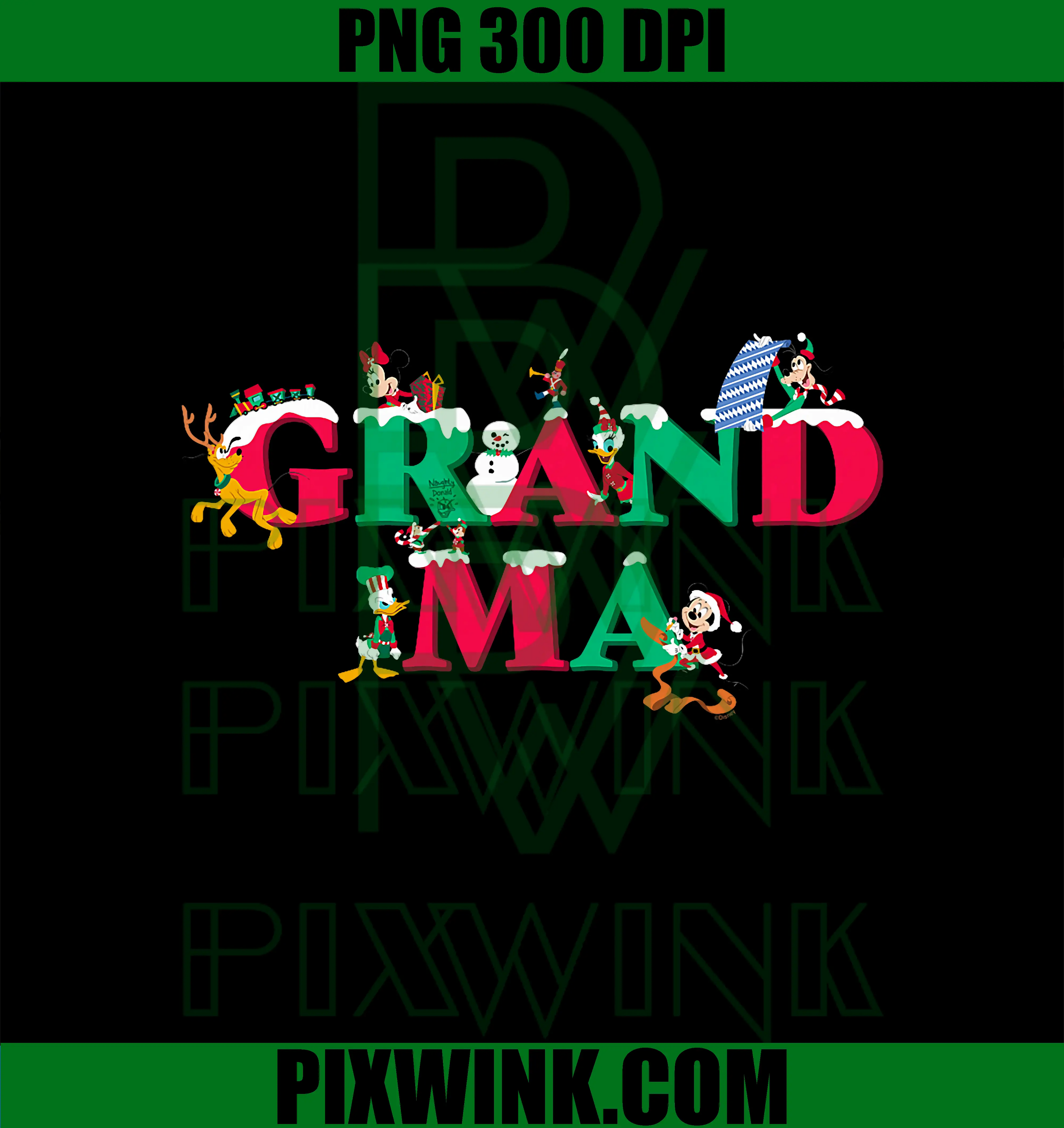 Disney Grandma PNG, Mickey & Friends Family Trip PNG