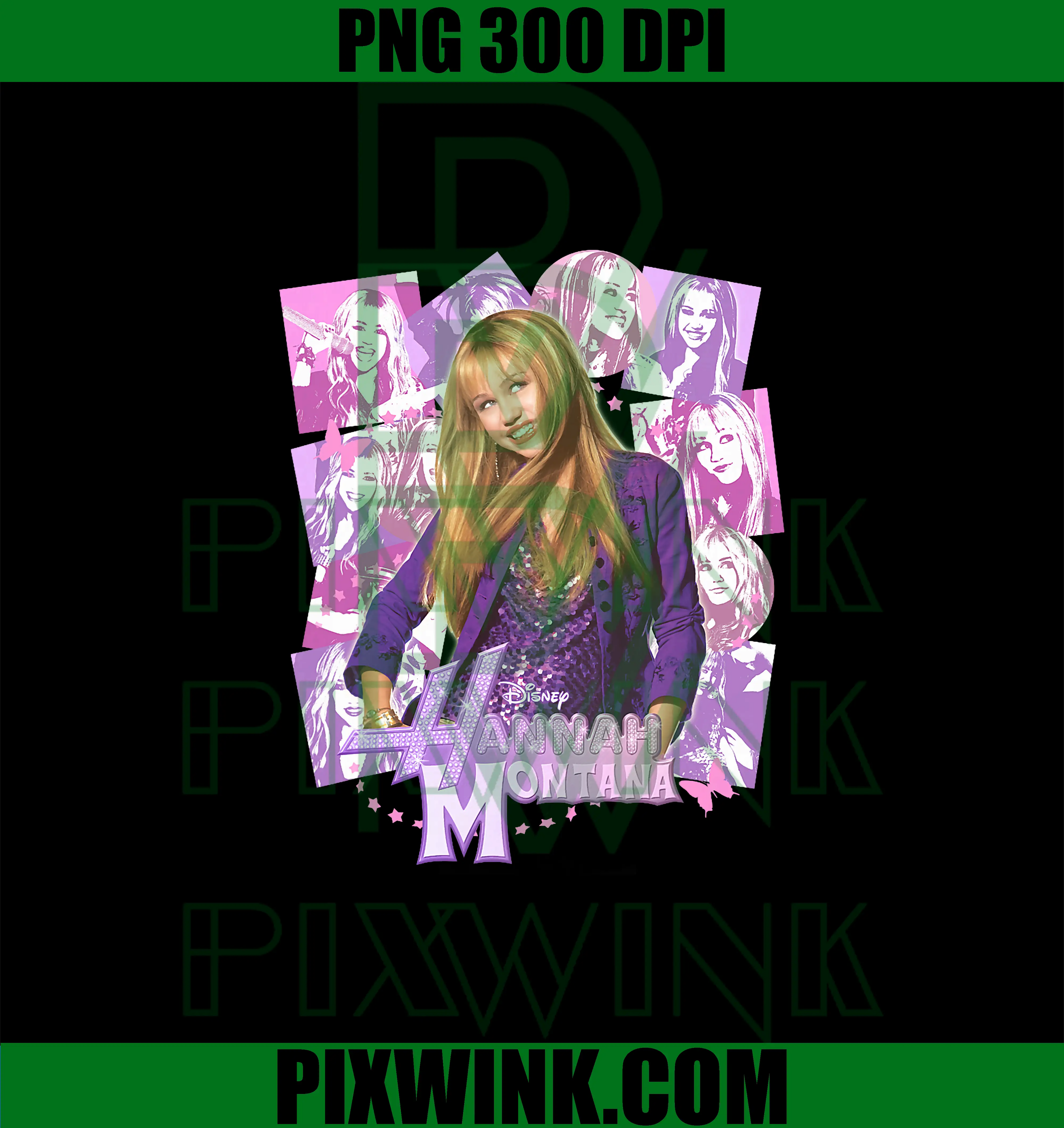 Disney Hannah Montana PNG, Epic Iconic Collage Big Chest PNG