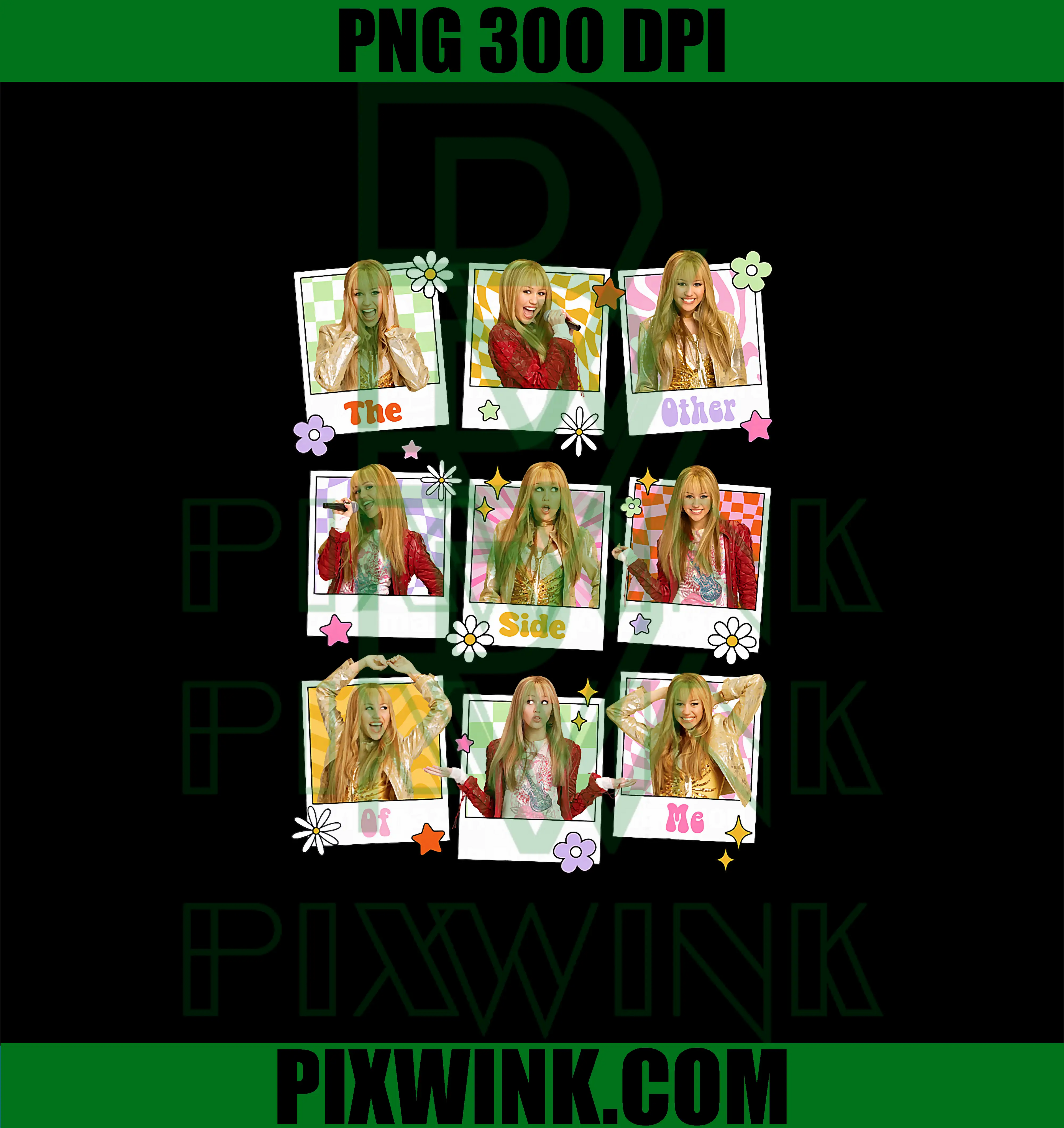 Disney Hannah Montana PNG, Iconic Hannah's Polaroids Chest PNG
