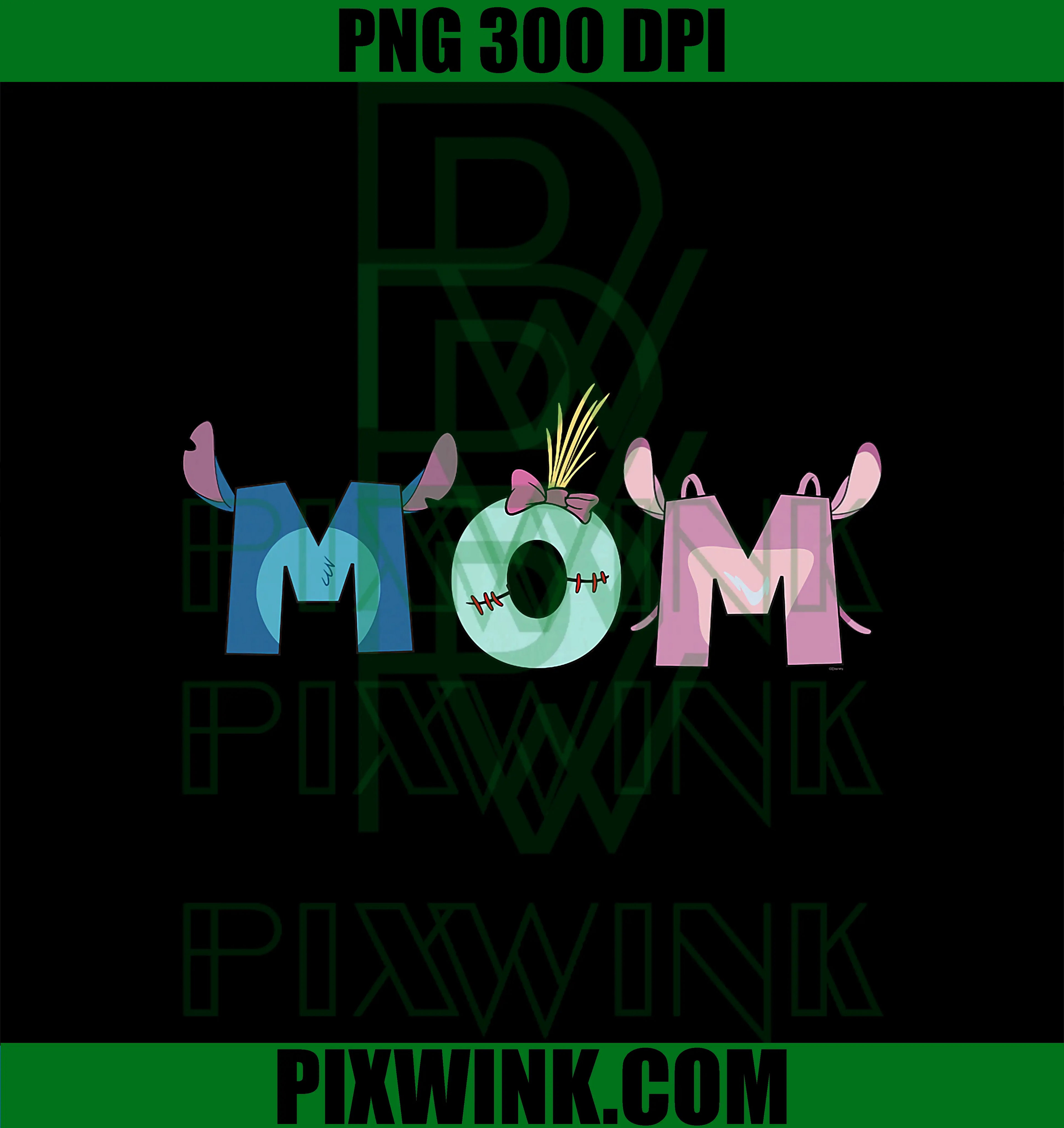 Mom Mother's Day PNG, Disney Lilo & Stitch PNG