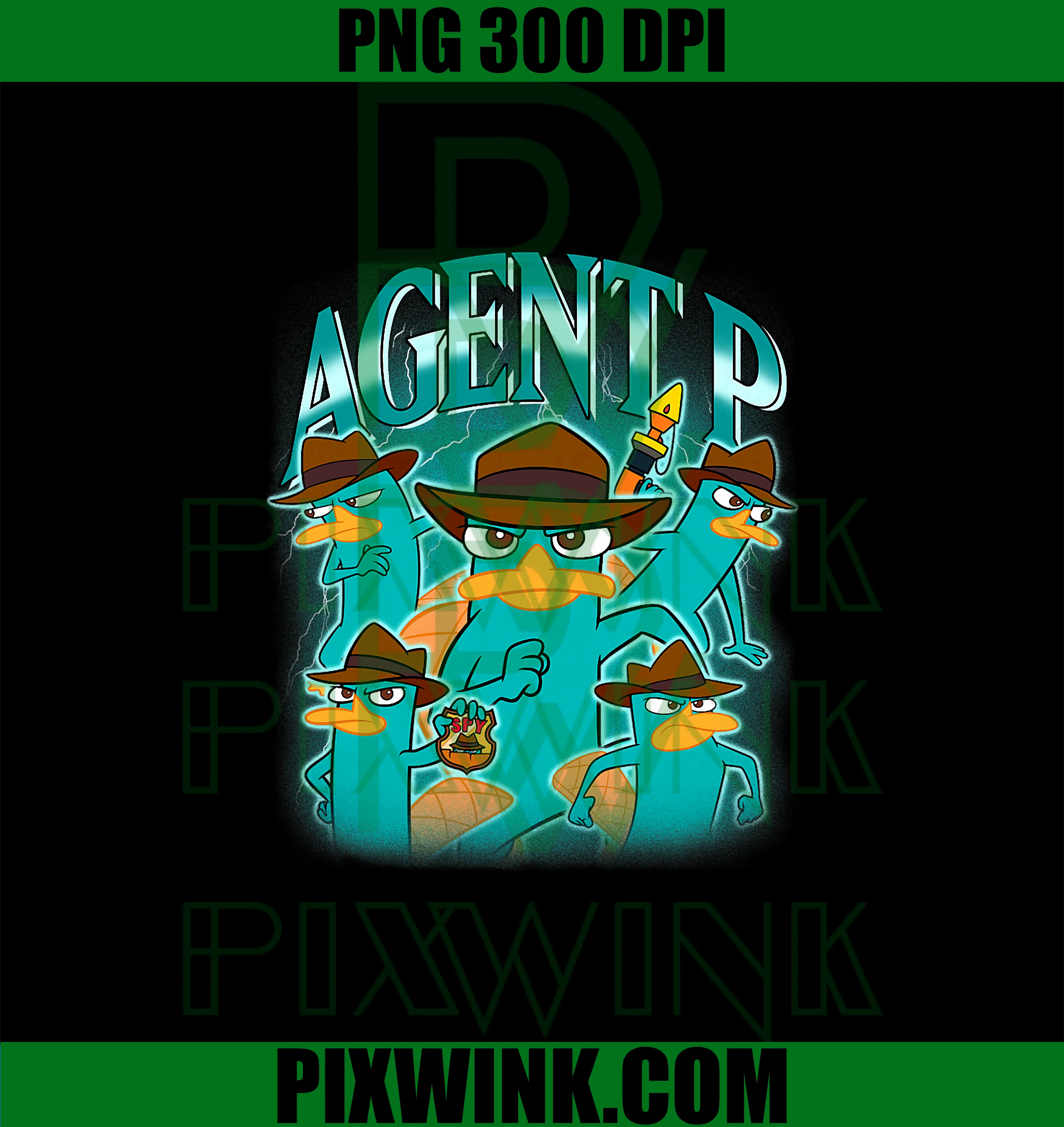 Agent P Multiple Poses PNG, Disney Phineas and Ferb PNG