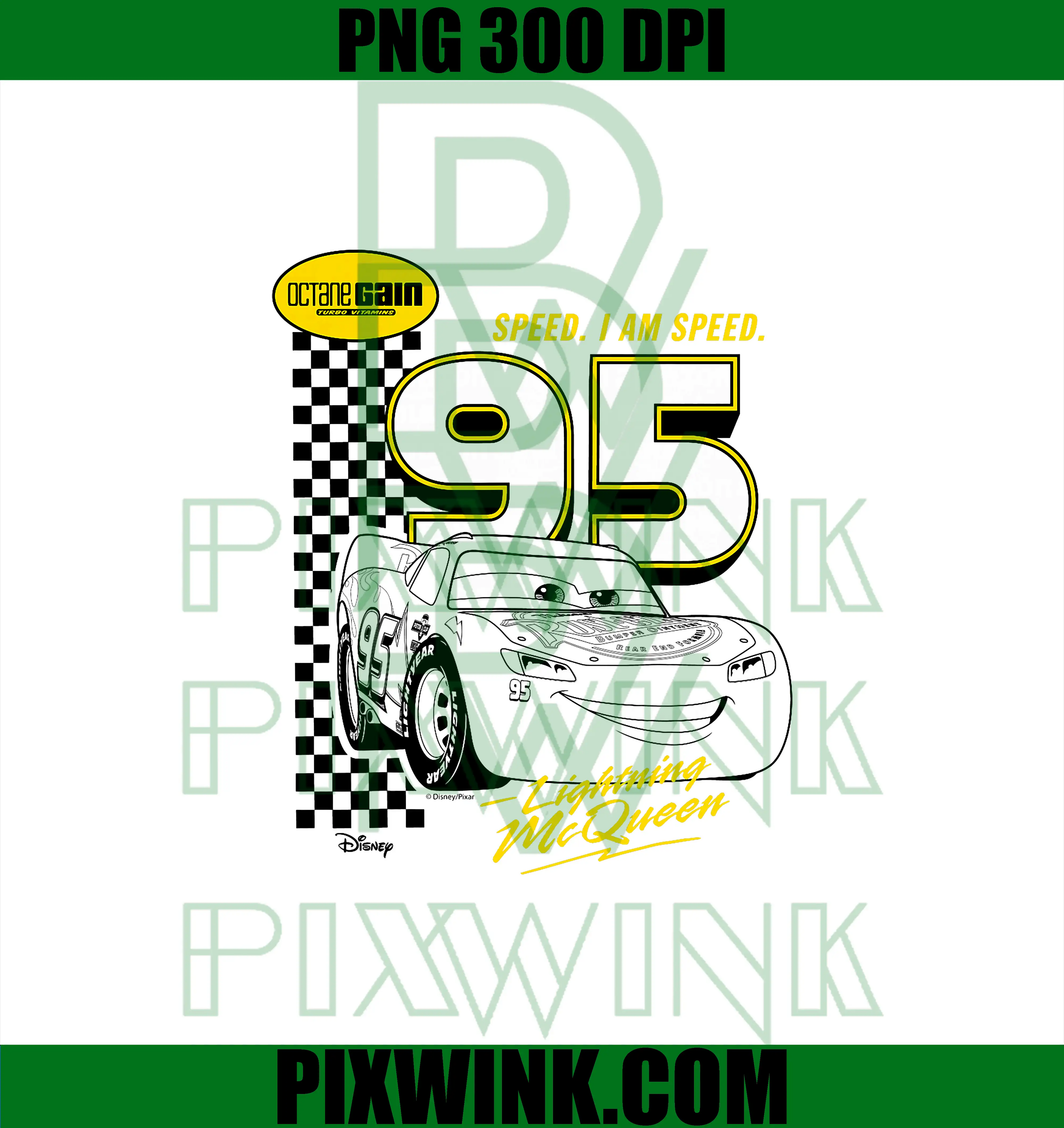 I Am Speed PNG, Disney Pixar Cars Lightning McQueen 95 PNG