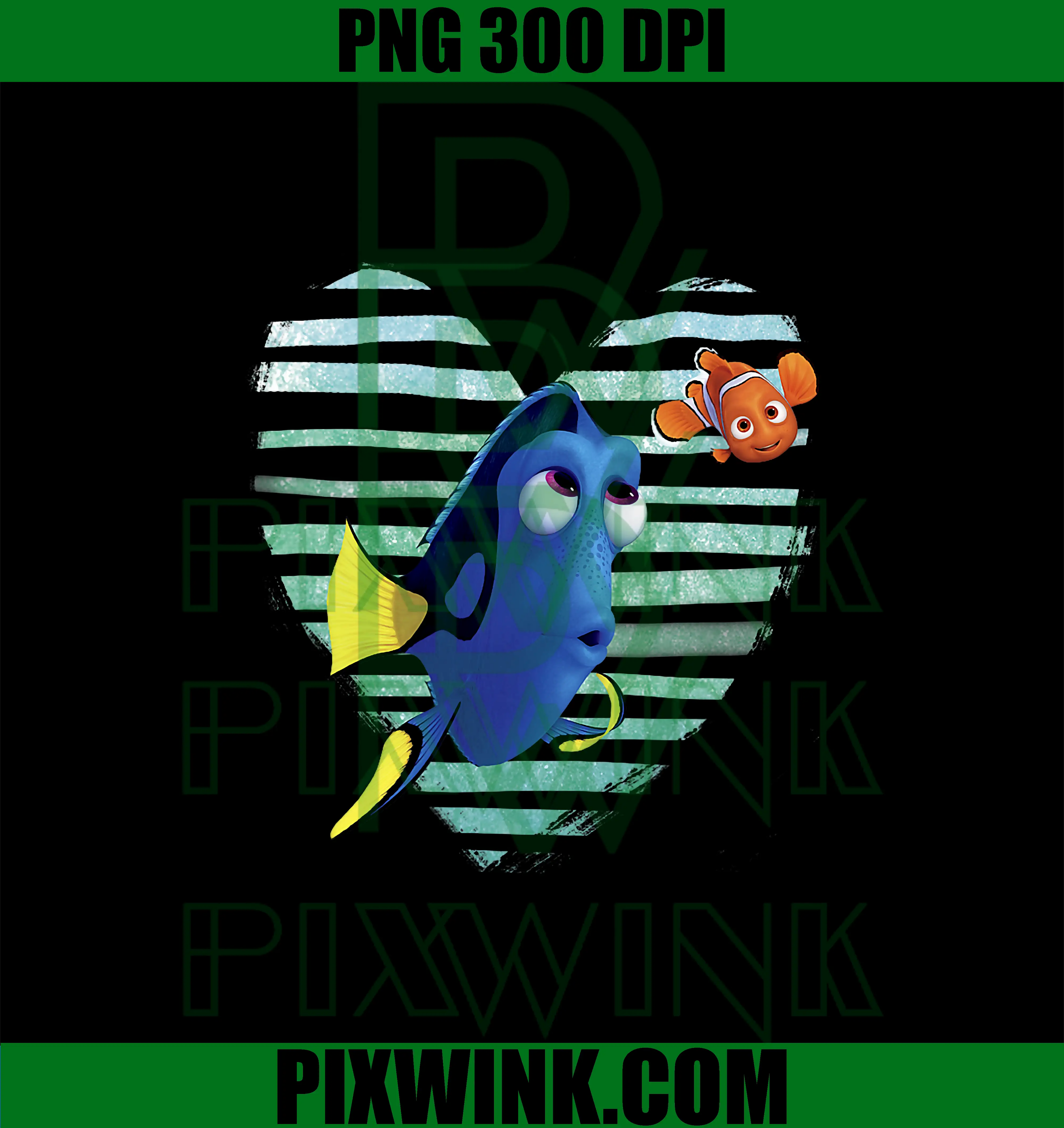Dory Friendship Heart Shape PNG, Disney Pixar Finding Dory Nemo PNG