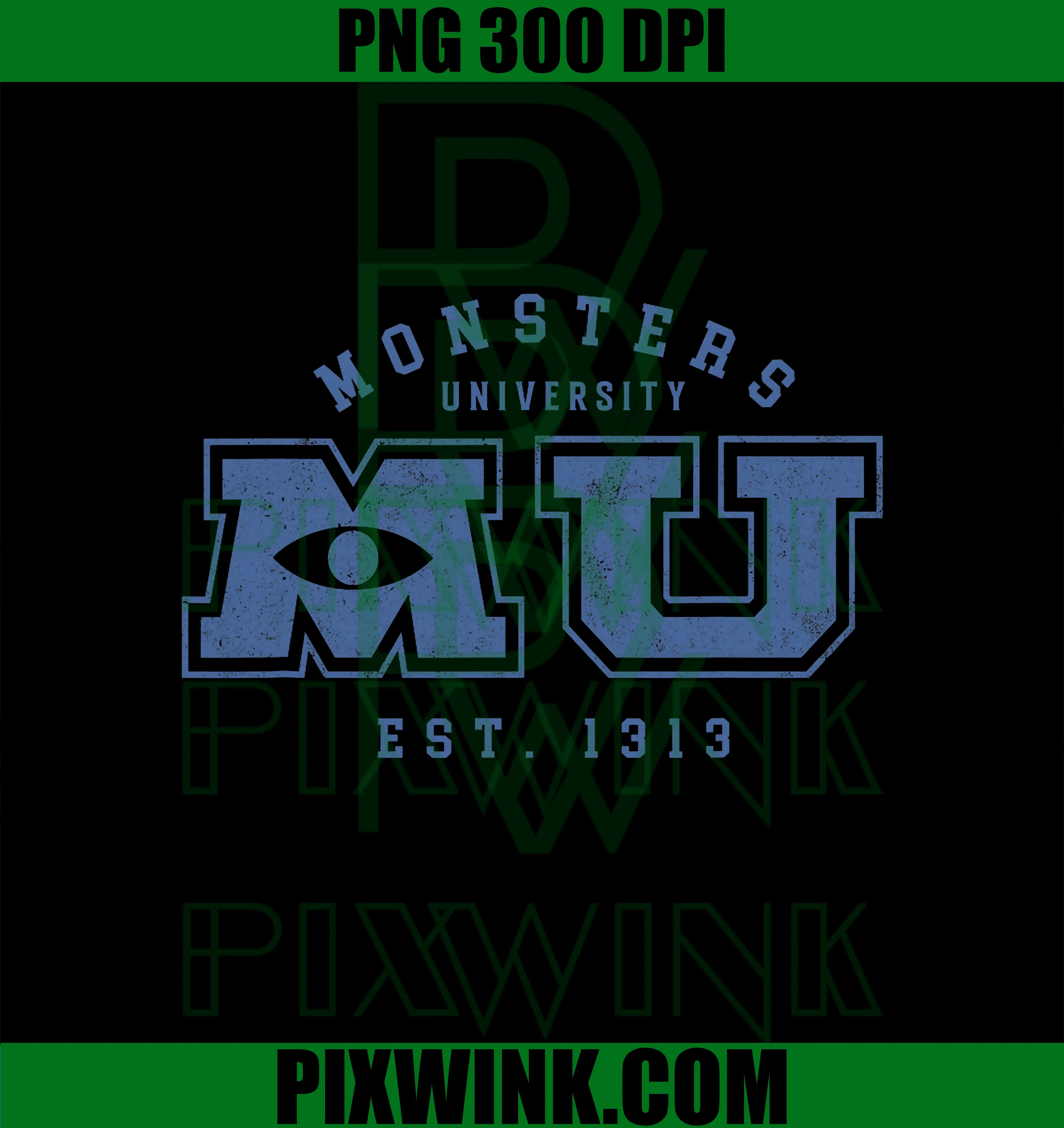 Monsters University Est 1313 PNG, Disney Pixar PNG