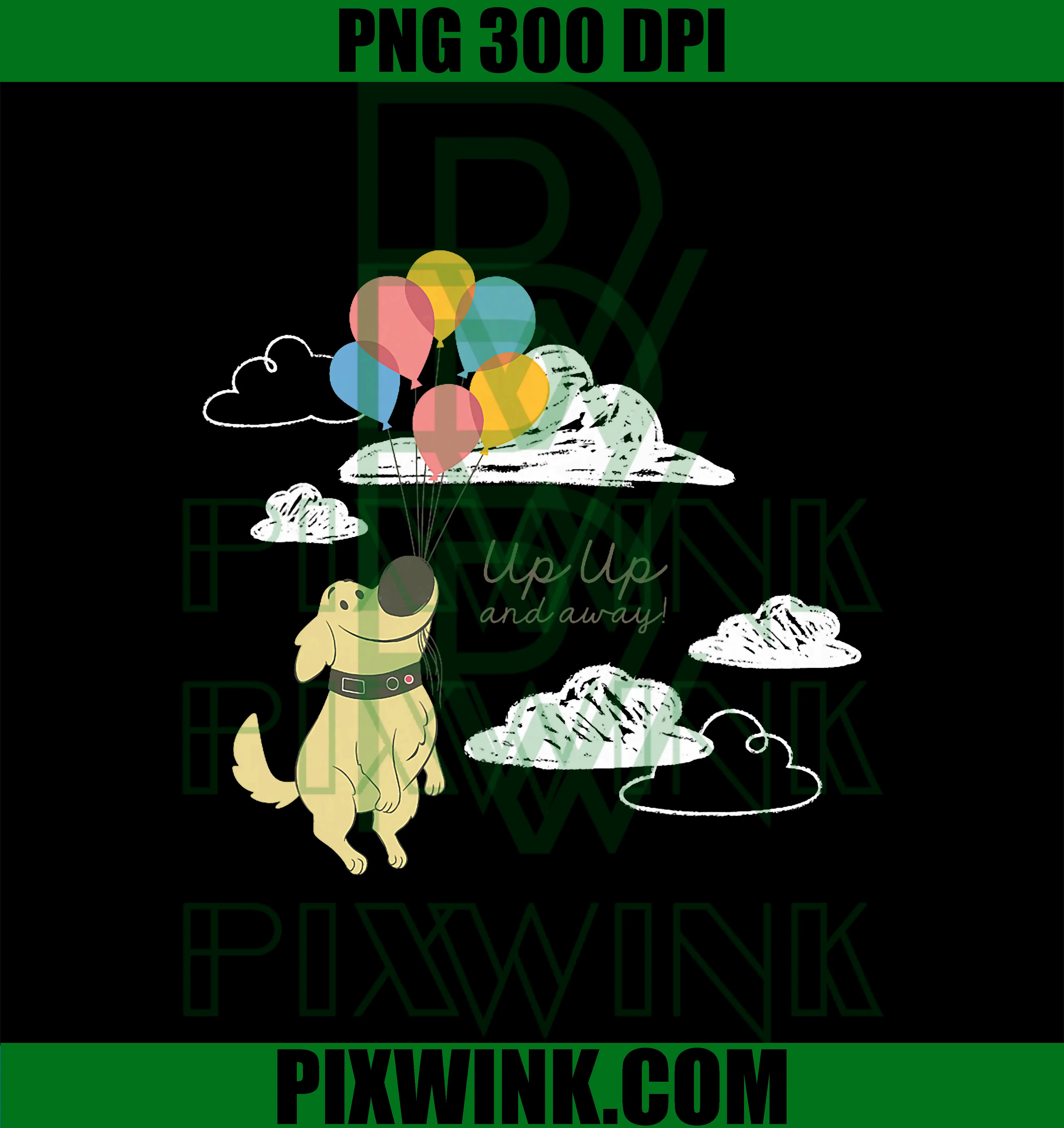 Up Up and Away PNG, Disney Pixar Up Cute Dug PNG