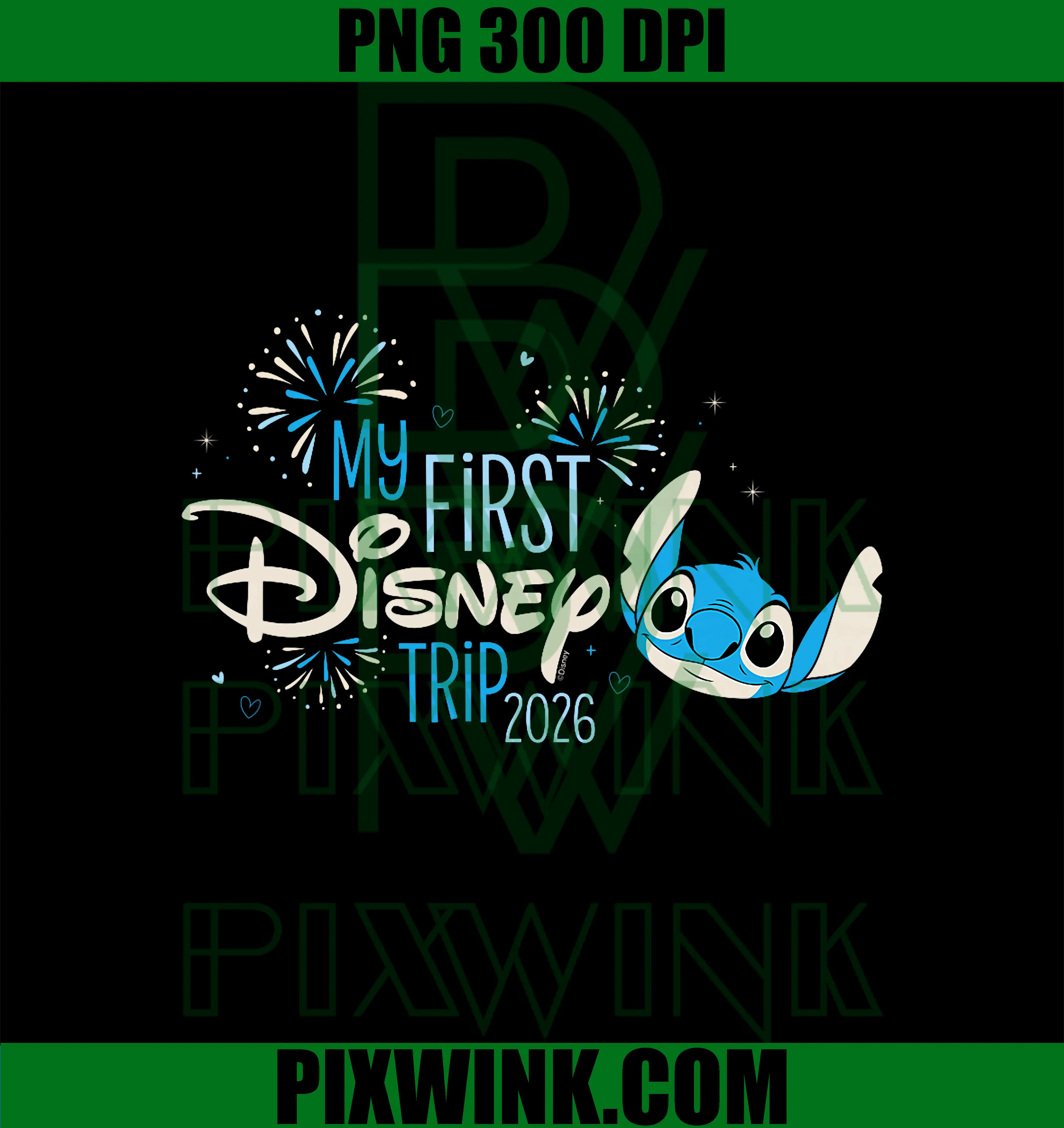 My First Disney Trip 2026 Vacation PNG, Disney Stitch PNG